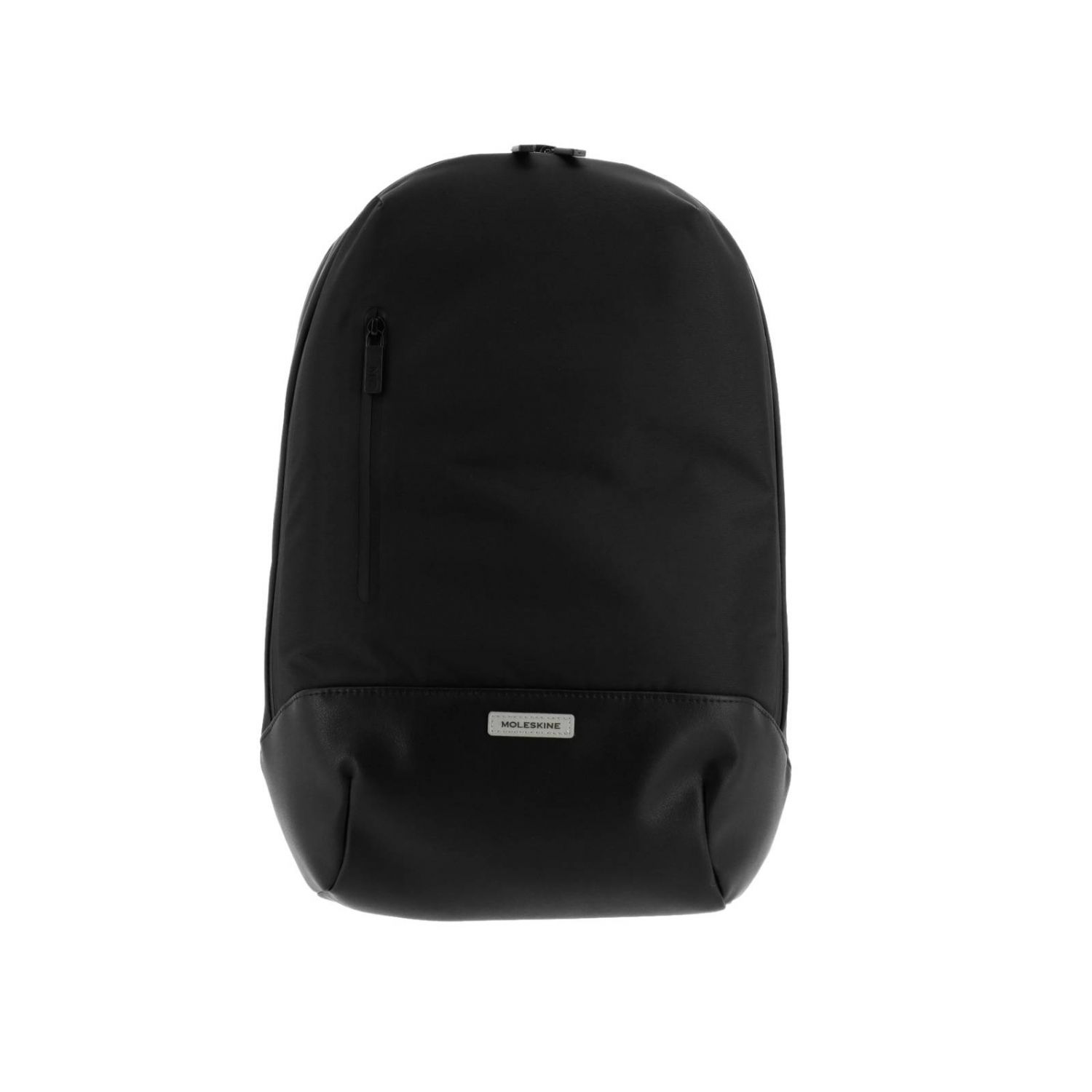 Moleskine Outlet Zaino in nylon e pelle con zip e logo Zaino