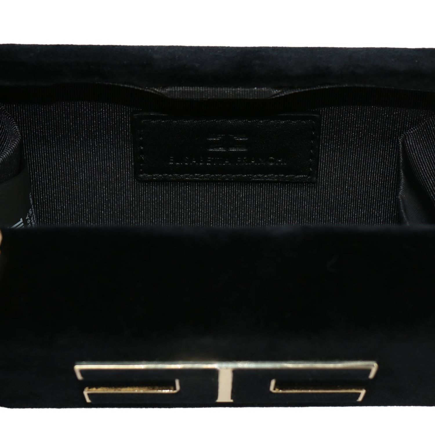Elisabetta Franchi Outlet: Borsa mini rigida in velluto con maxi logo metal  e tracolla in corda intrecciata - Nero | Borsa Mini Elisabetta Franchi  BS45A 88E2 GIGLIO.COM