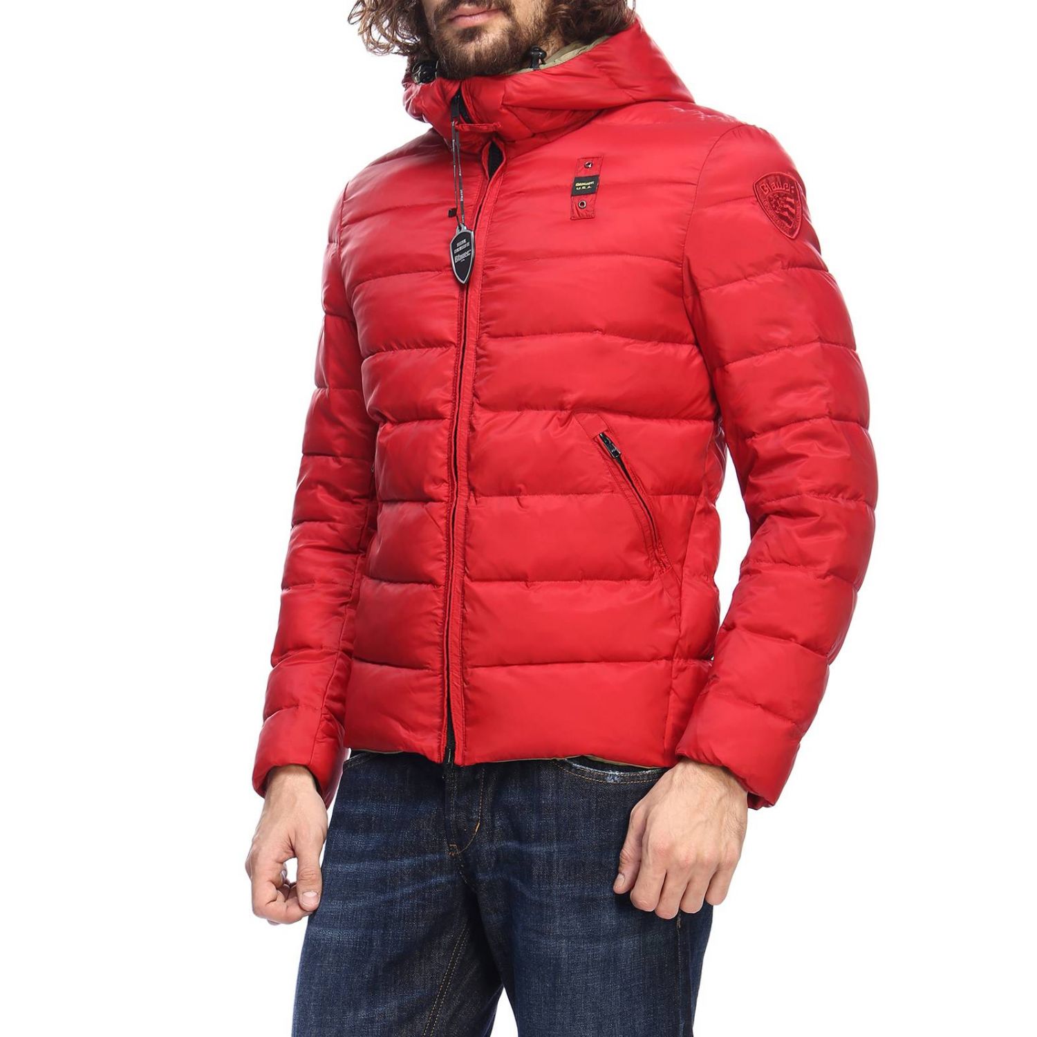 Blauer Outlet: Jacket men - Red | Jacket Blauer BLUC02108 GIGLIO.COM