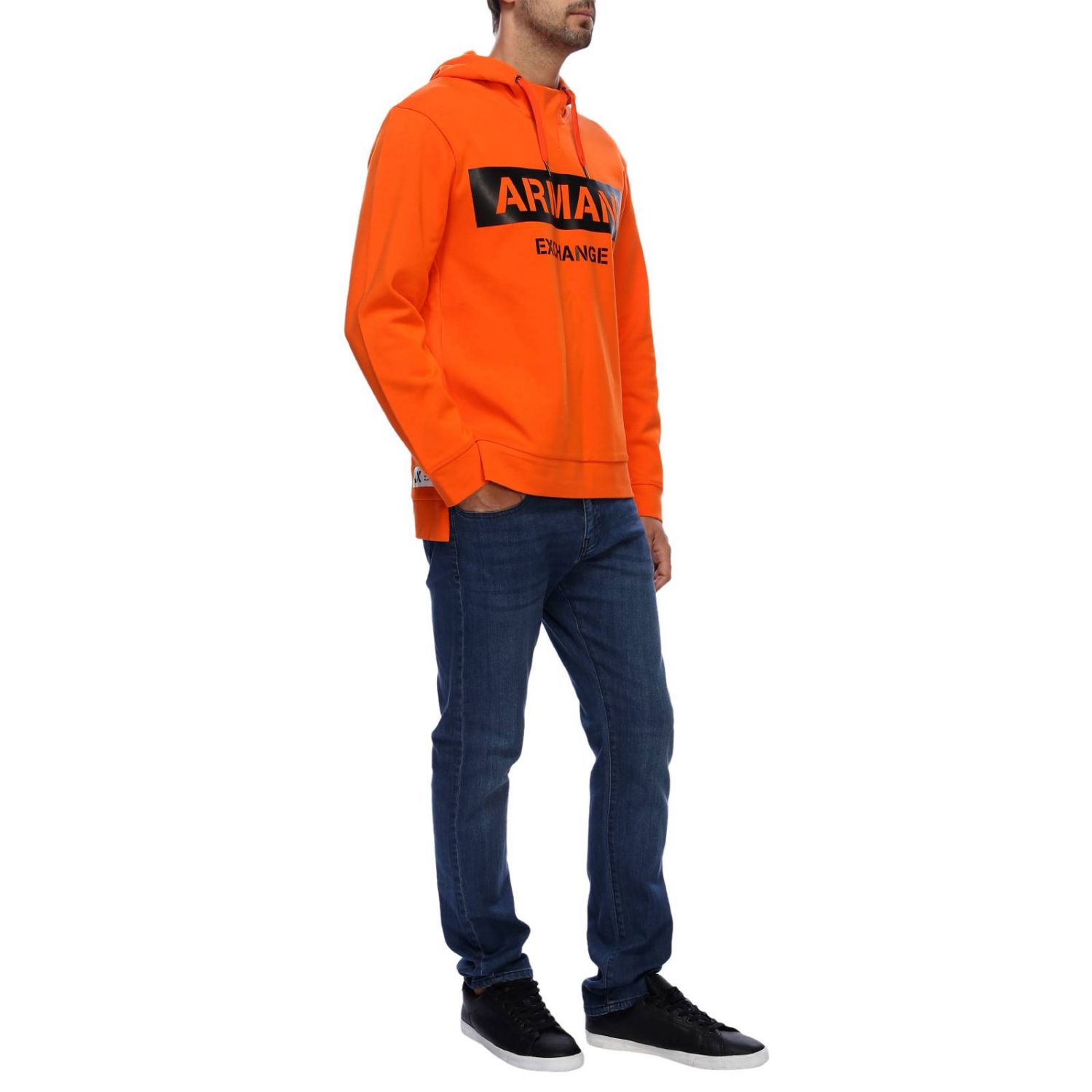 armani exchange hoodie orange