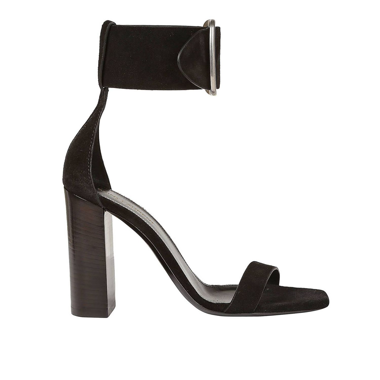 SAINT LAURENT: Shoes women | Heeled Sandals Saint Laurent Women Black ...