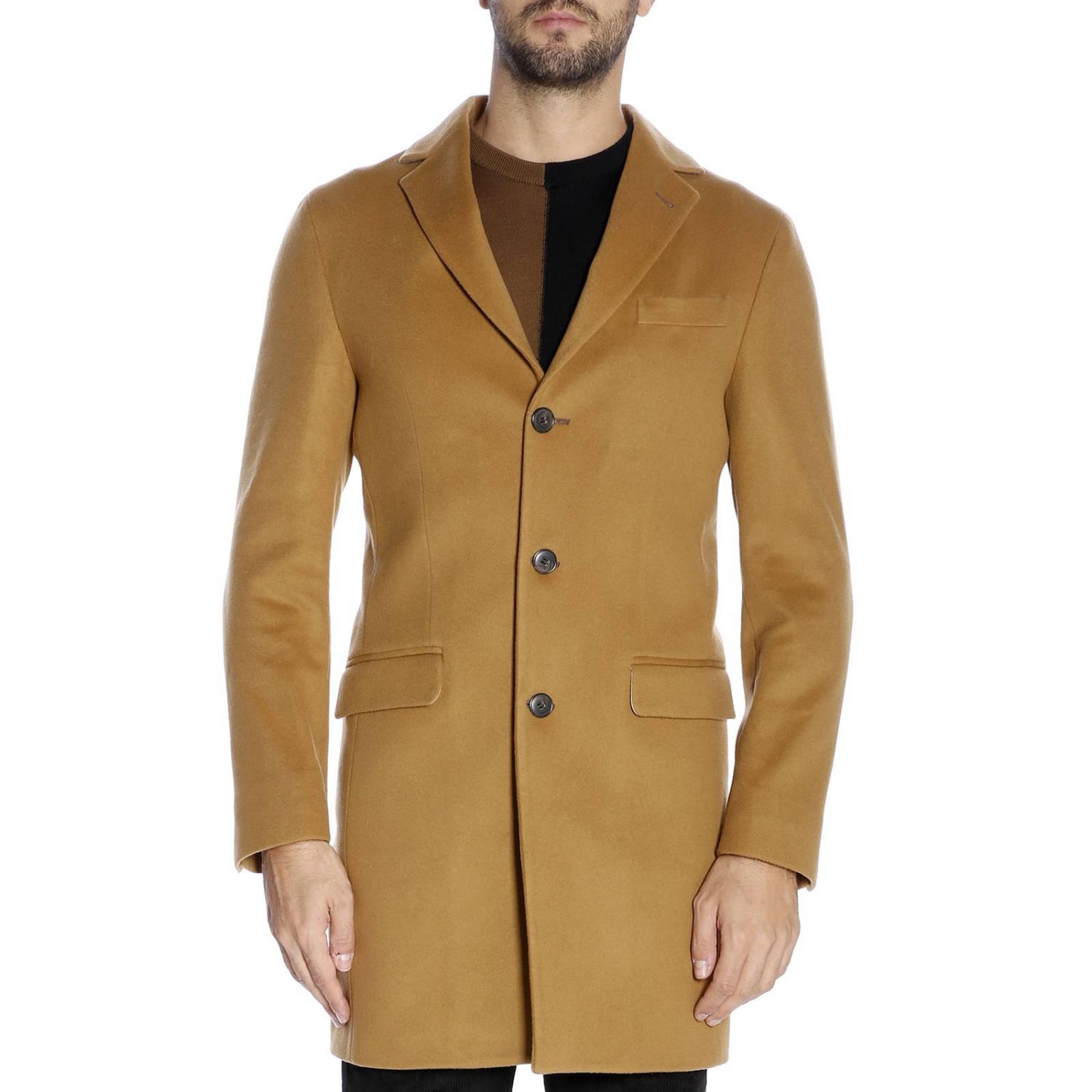 Пальто Brian Dales: Пальто Мужское Brian Dales желто-коричневый 1
