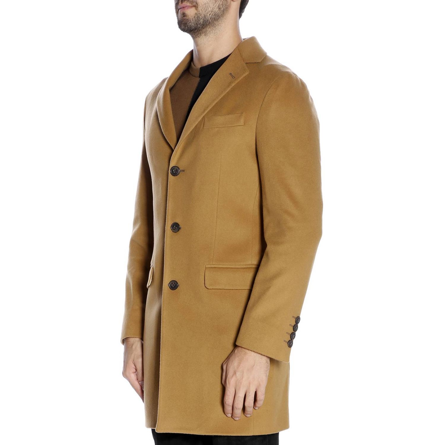 Пальто Brian Dales: Пальто Мужское Brian Dales желто-коричневый 2
