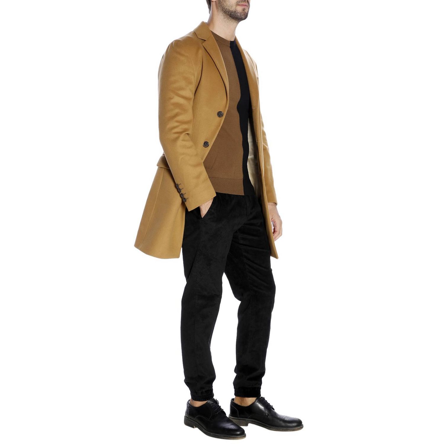 Пальто Brian Dales: Пальто Мужское Brian Dales желто-коричневый 5