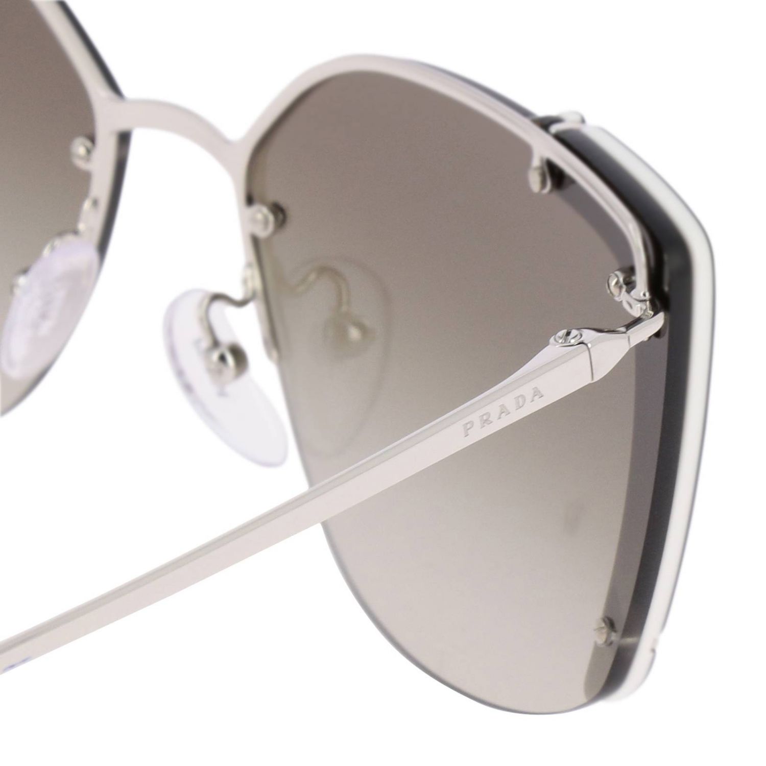 prada rimless acetate metal sunglasses