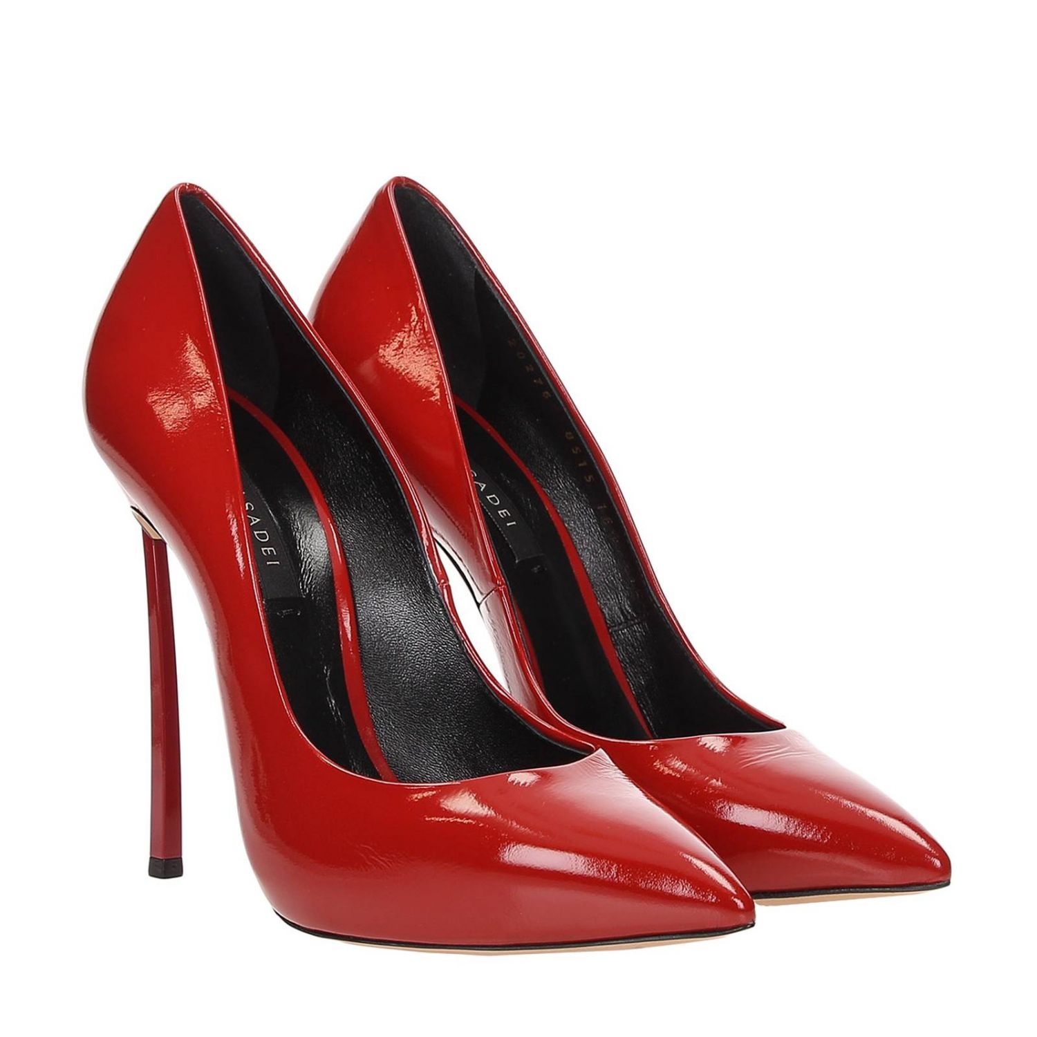 Casadei Outlet: Décolleté Blade in pelle lucida effetto vernice a punta -  Rosso | Scarpe Con Tacco Casadei 1F410D125 TRAIN GIGLIO.COM