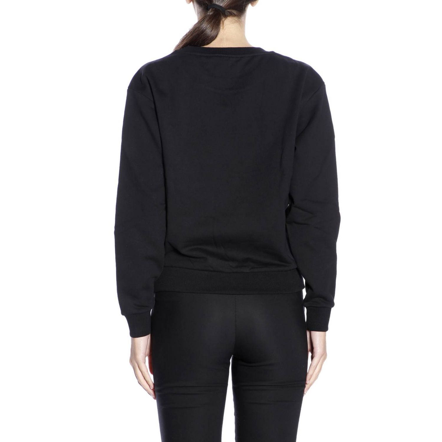 womens black crewneck
