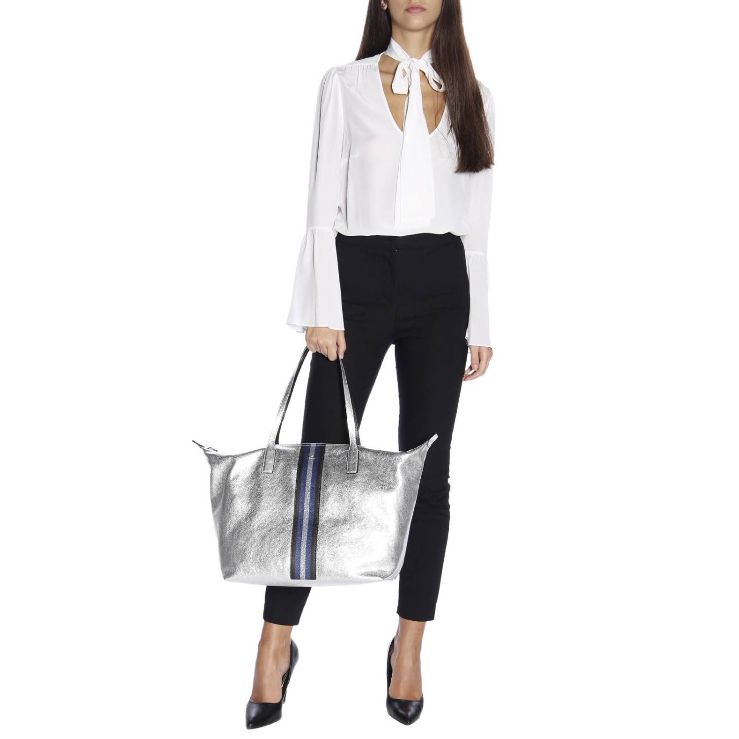 HOGAN BY KARL Lagerfeld Borsa Tracolla Argento/Blu Crossbody Pelle Agnello  EUR 190,00 - PicClick IT