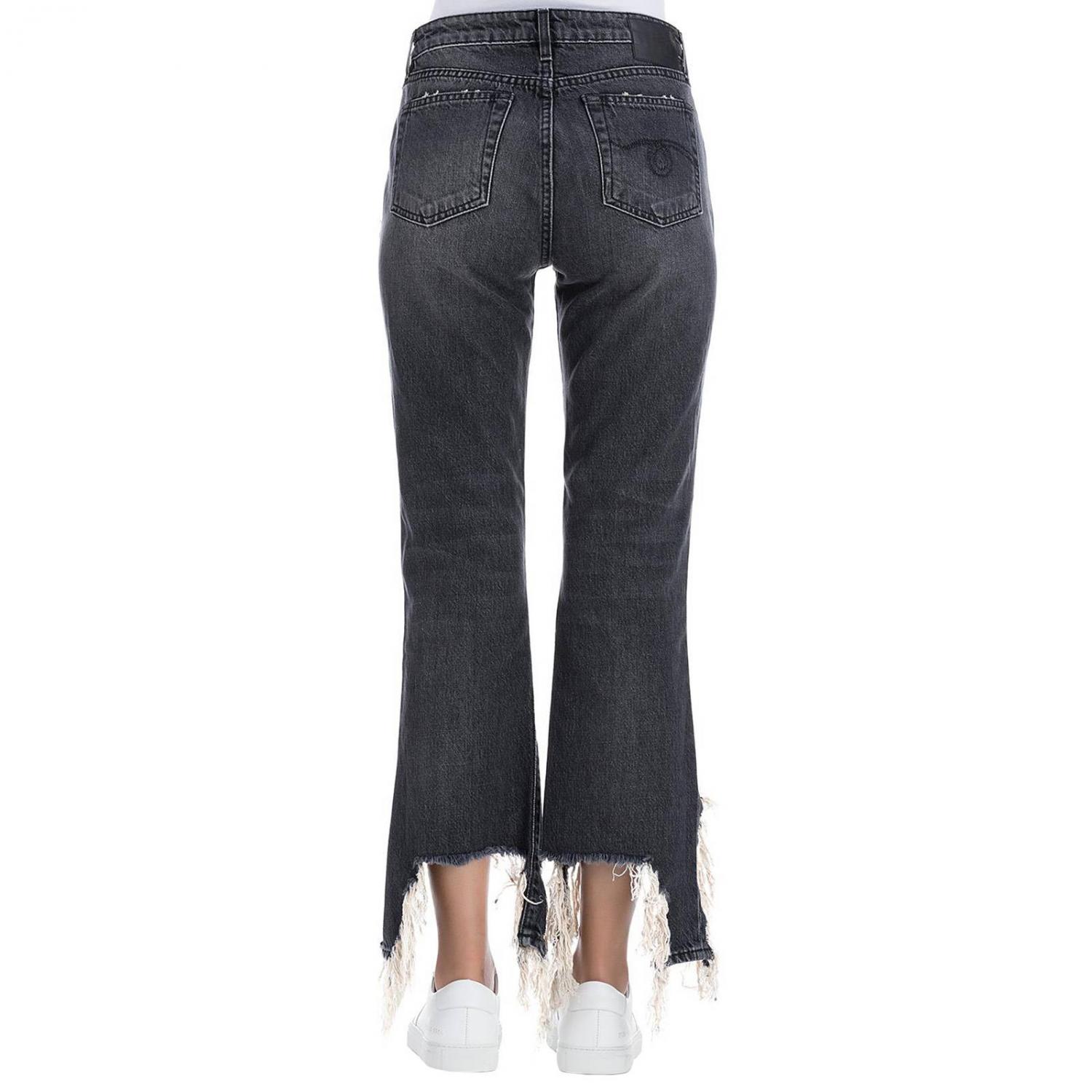 R13 Outlet: Jeans donna - Nero | Jeans R13 R13W0019899 GIGLIO.COM