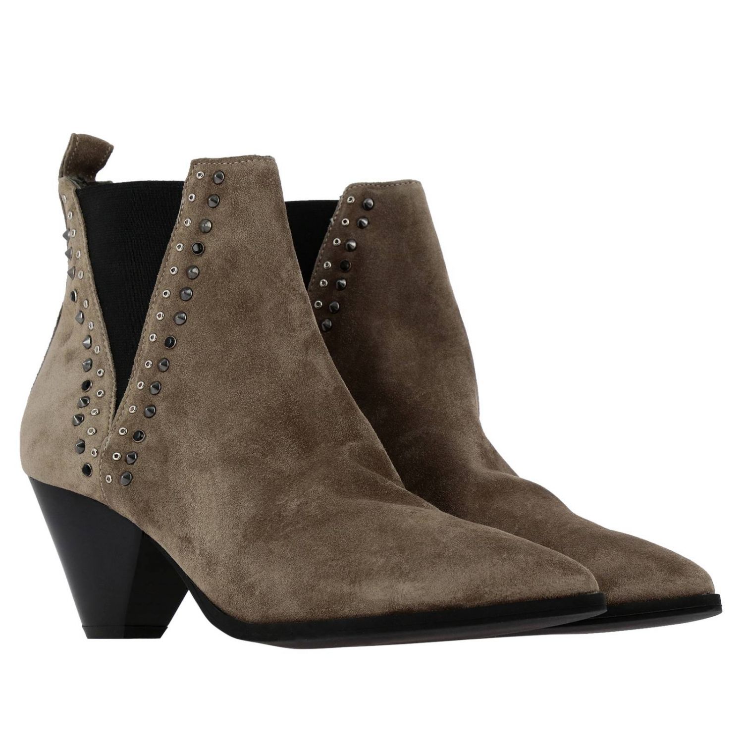 Janet & Janet Outlet: heeled booties for woman - Dove Grey | Janet ...
