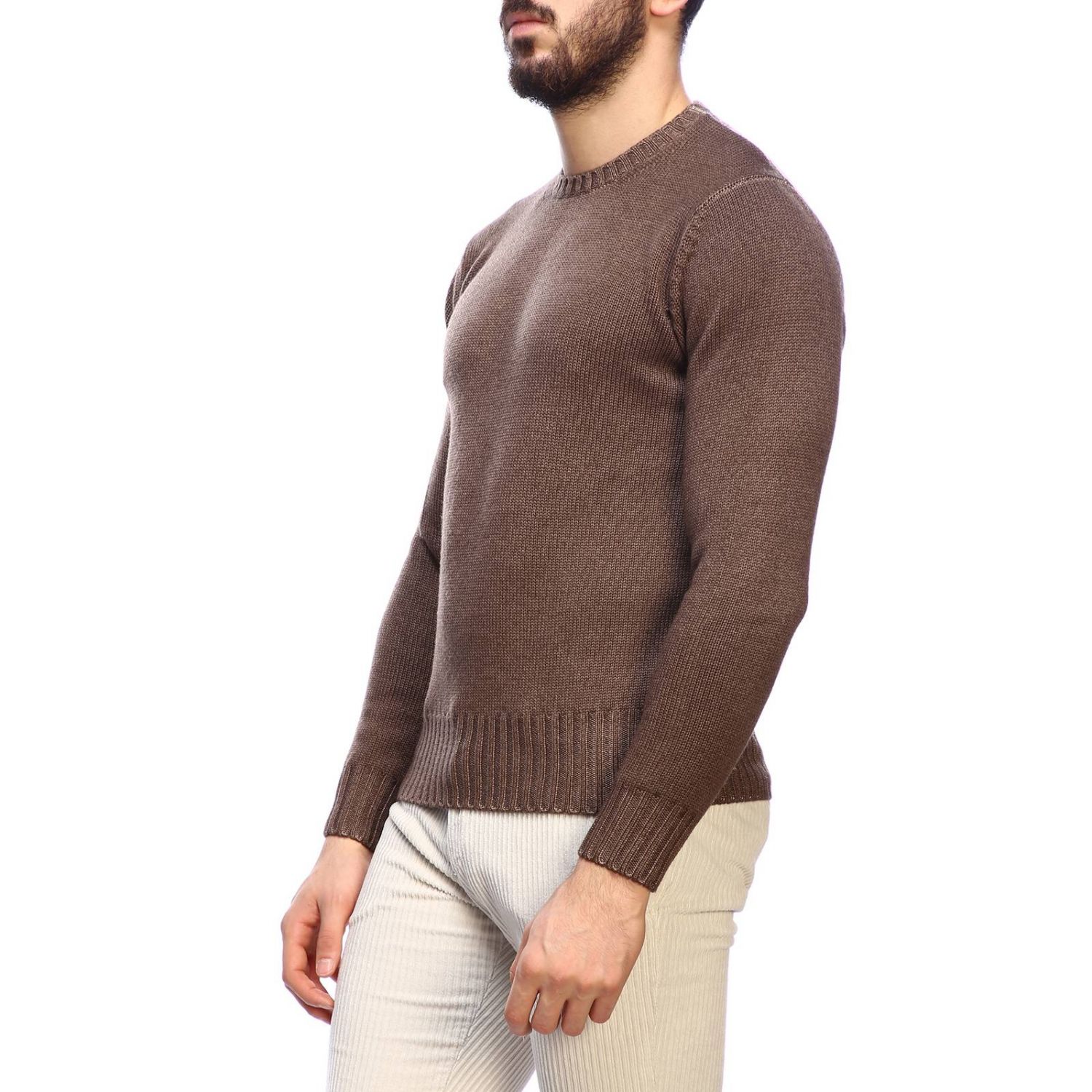 MAGLIA MARRONE IN COTONE - KANGRA - Carbone Boutique