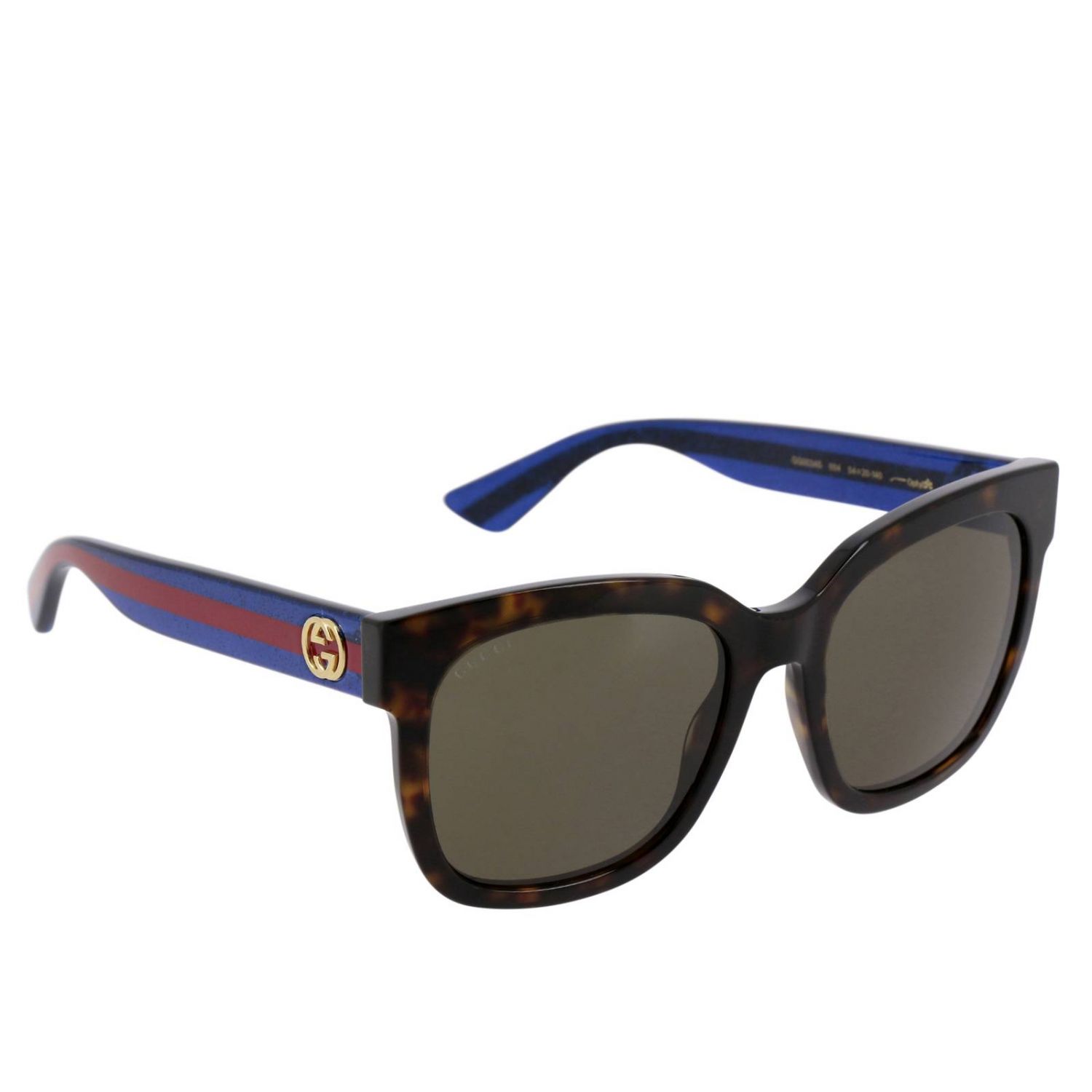 GUCCI: Occhiali da sole GG0034S in acetato - Marrone | Occhiali Gucci  GG0034S GIGLIO.COM
