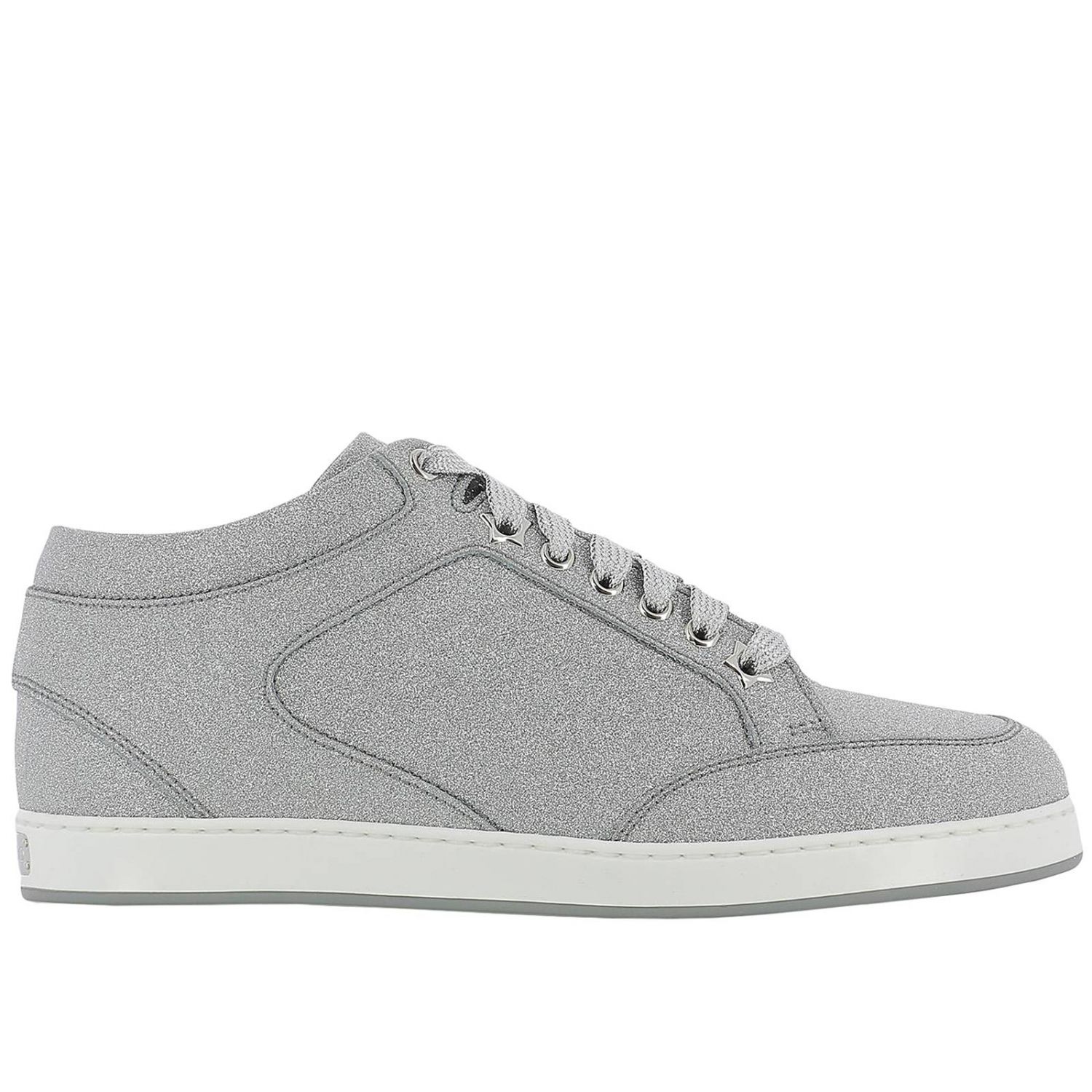 JIMMY CHOO: sneakers for woman - Silver | Jimmy Choo sneakers MIAMI IGT ...