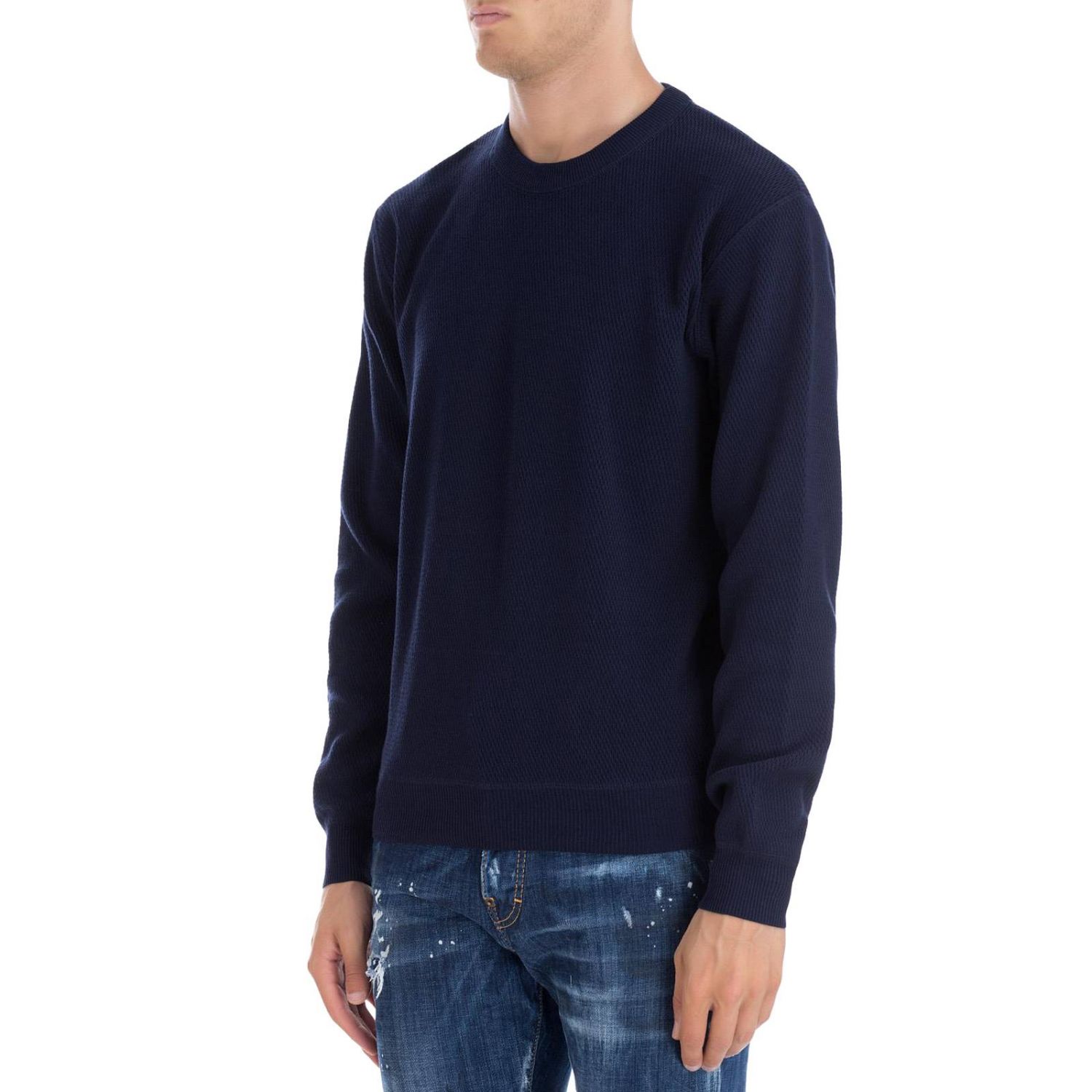 Ami Paris Outlet: Sweater men Ami Alexandre Mattiussi - Blue | Sweater ...