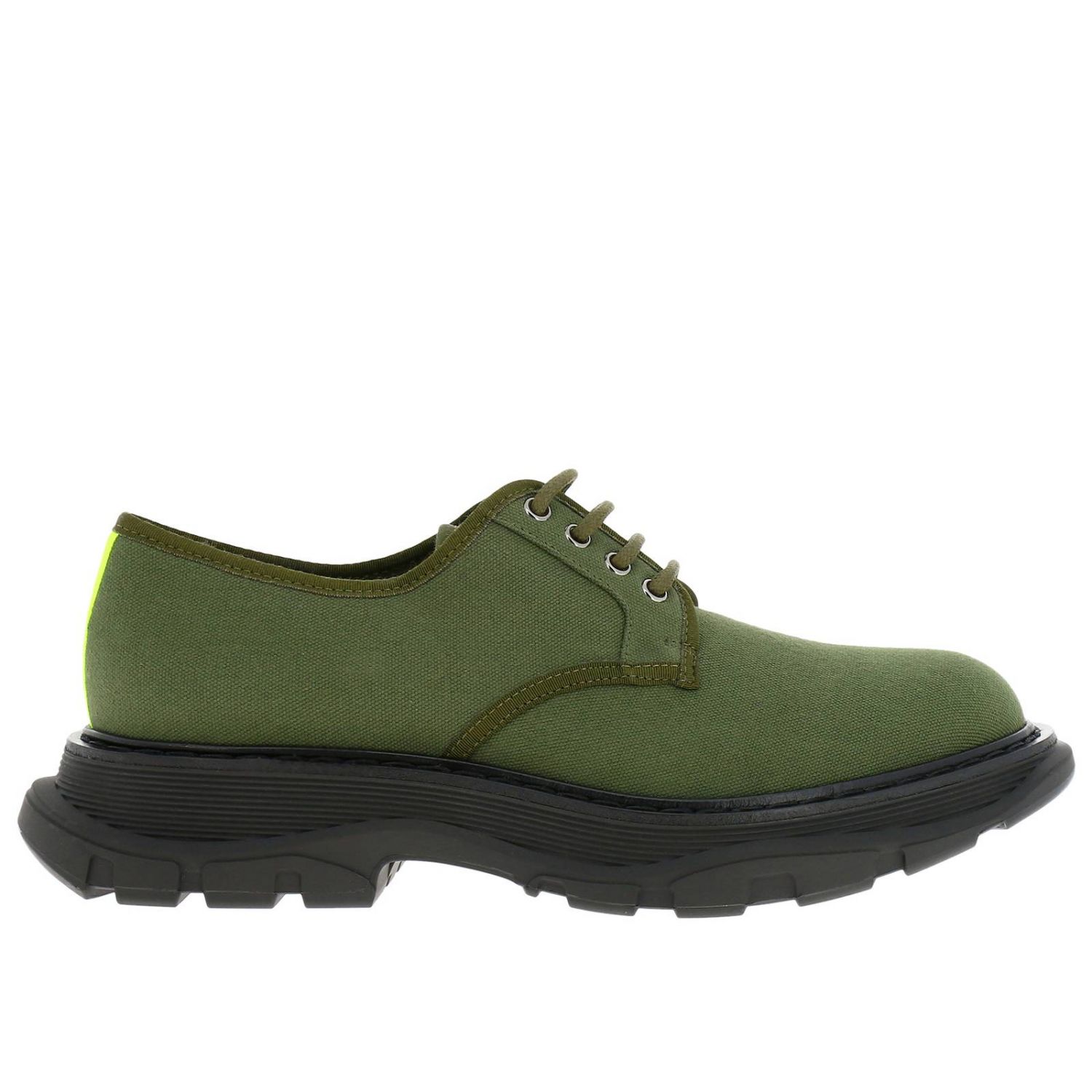 Alexander Mcqueen Outlet Shoes men Green Brogue Shoes Alexander