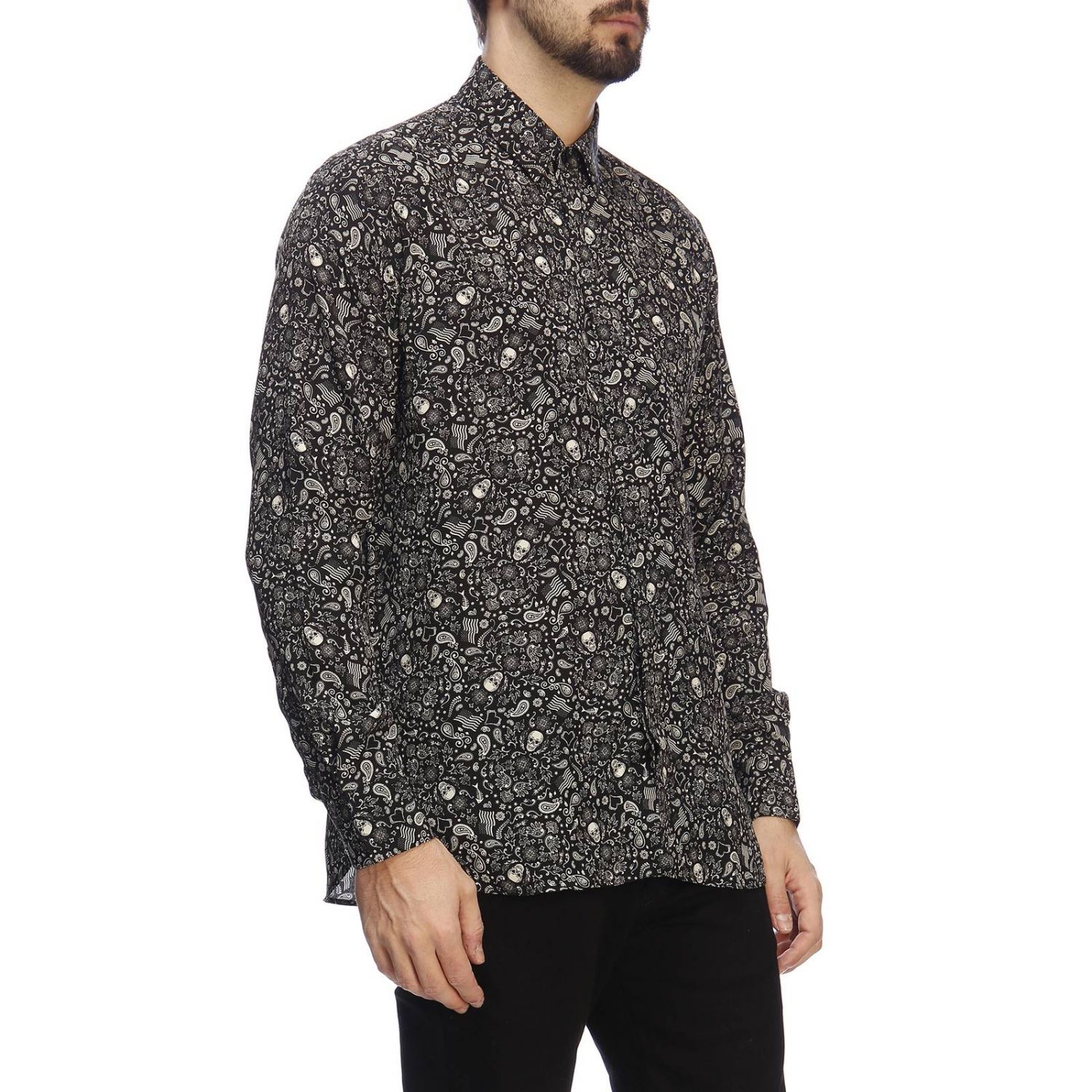 Chemise homme Saint Laurent | Chemise Saint Laurent Homme Noir ...