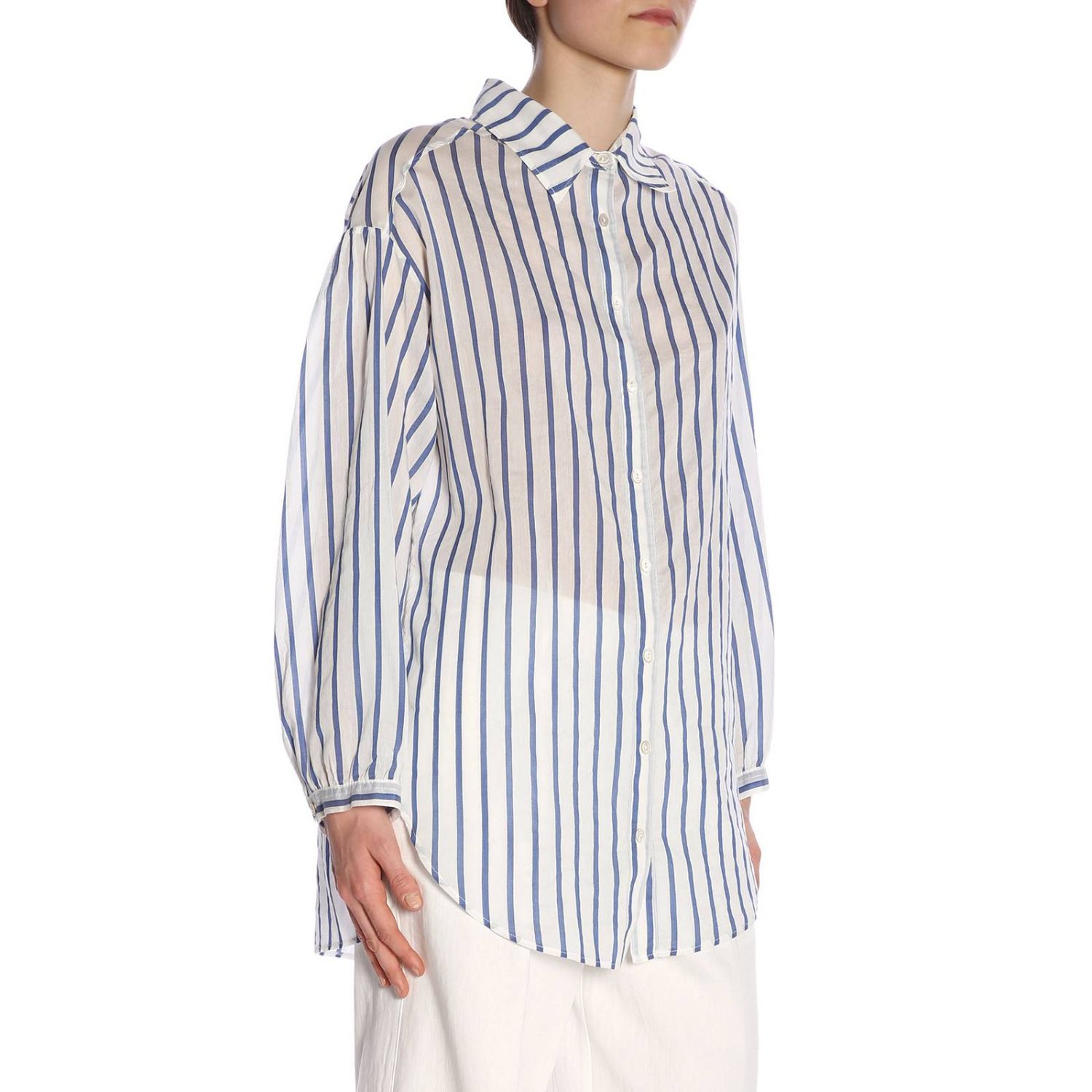 Forte Forte Outlet: shirt for woman - Blue | Forte Forte shirt 6053 ...