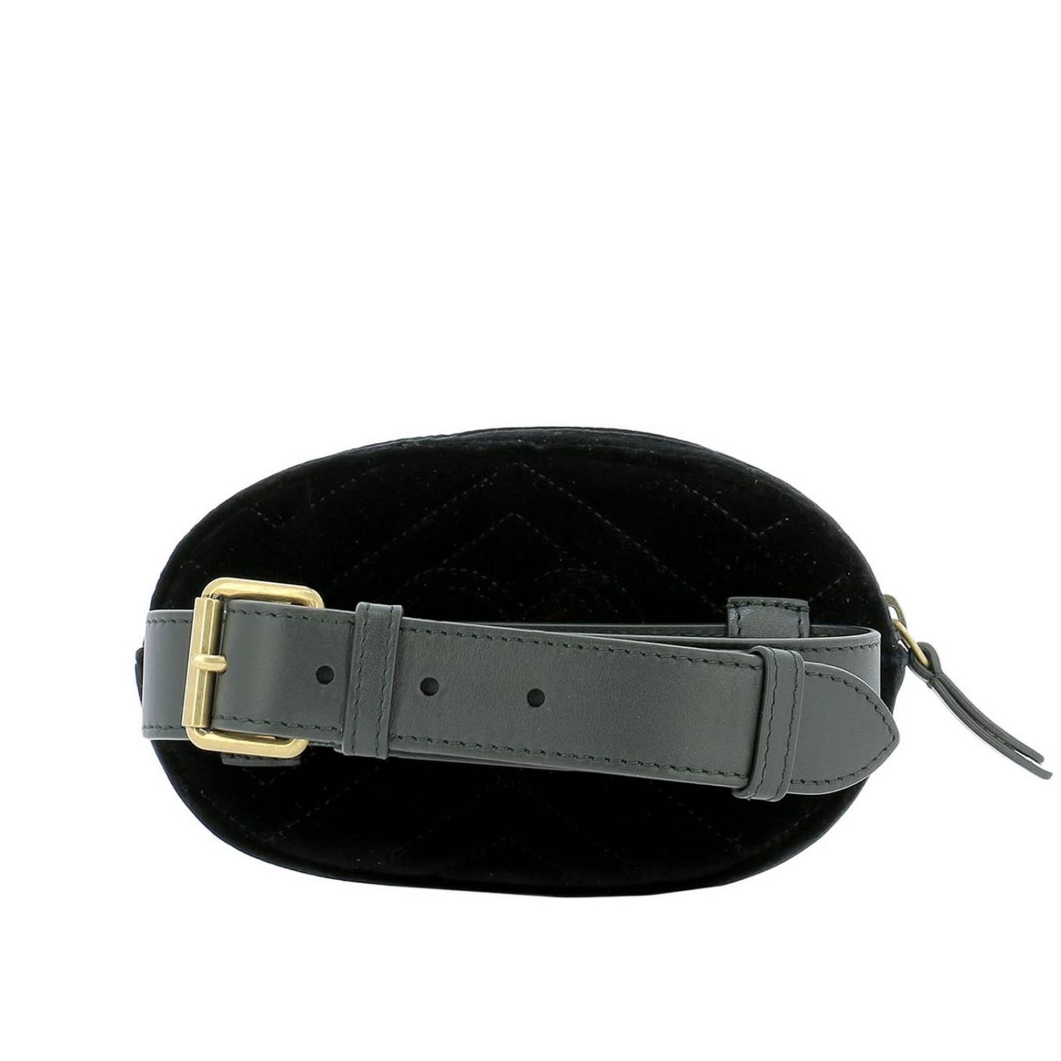 GUCCI: Marsupio GG Marmont in velluto con trapuntato chevron - Nero | Borsa  A Spalla Gucci 476434 9FRDT GIGLIO.COM