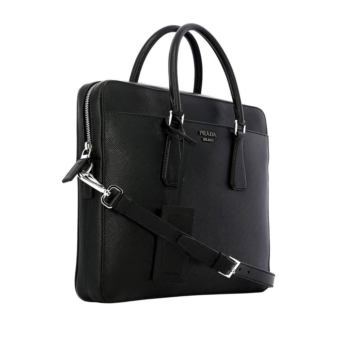 PRADA: Bags men - Black | Bags Prada 2VE368 2FAD GIGLIO.COM