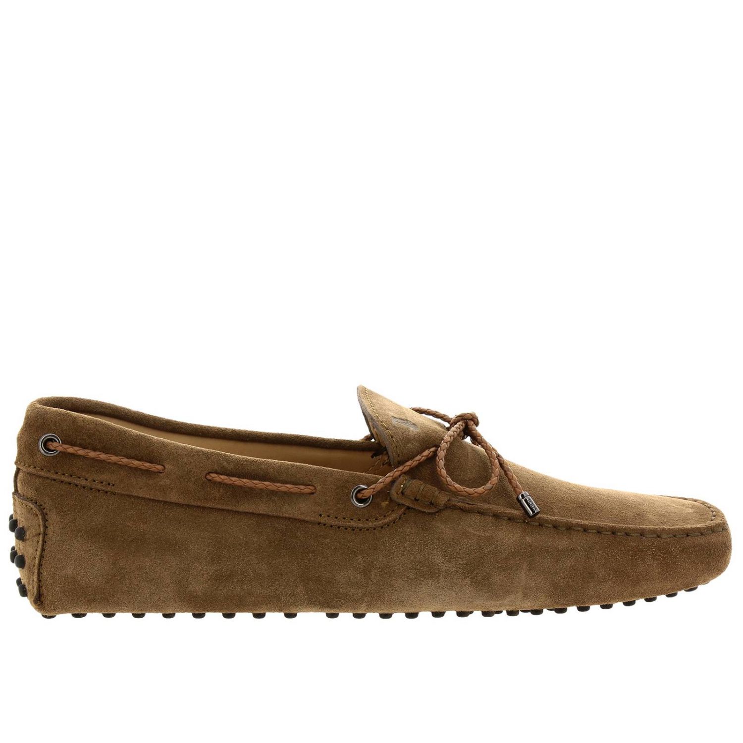 Tod's mocassini uomo con nappine in pelle scamosciata Grigio medio - Scarpe  Mocassini Uomo 329,99 €