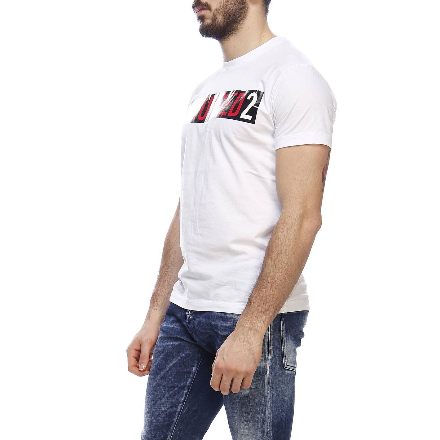 Dsquared2 Outlet: T-shirt men - White | T-Shirt Dsquared2 ...