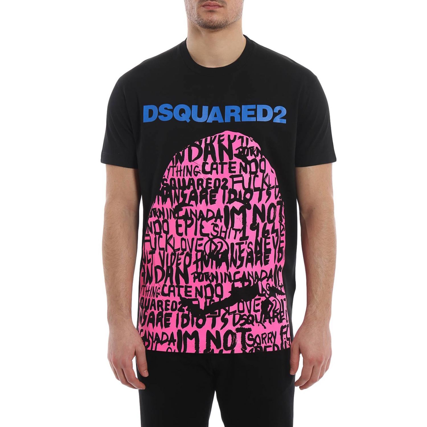 black and pink dsquared2 t shirt