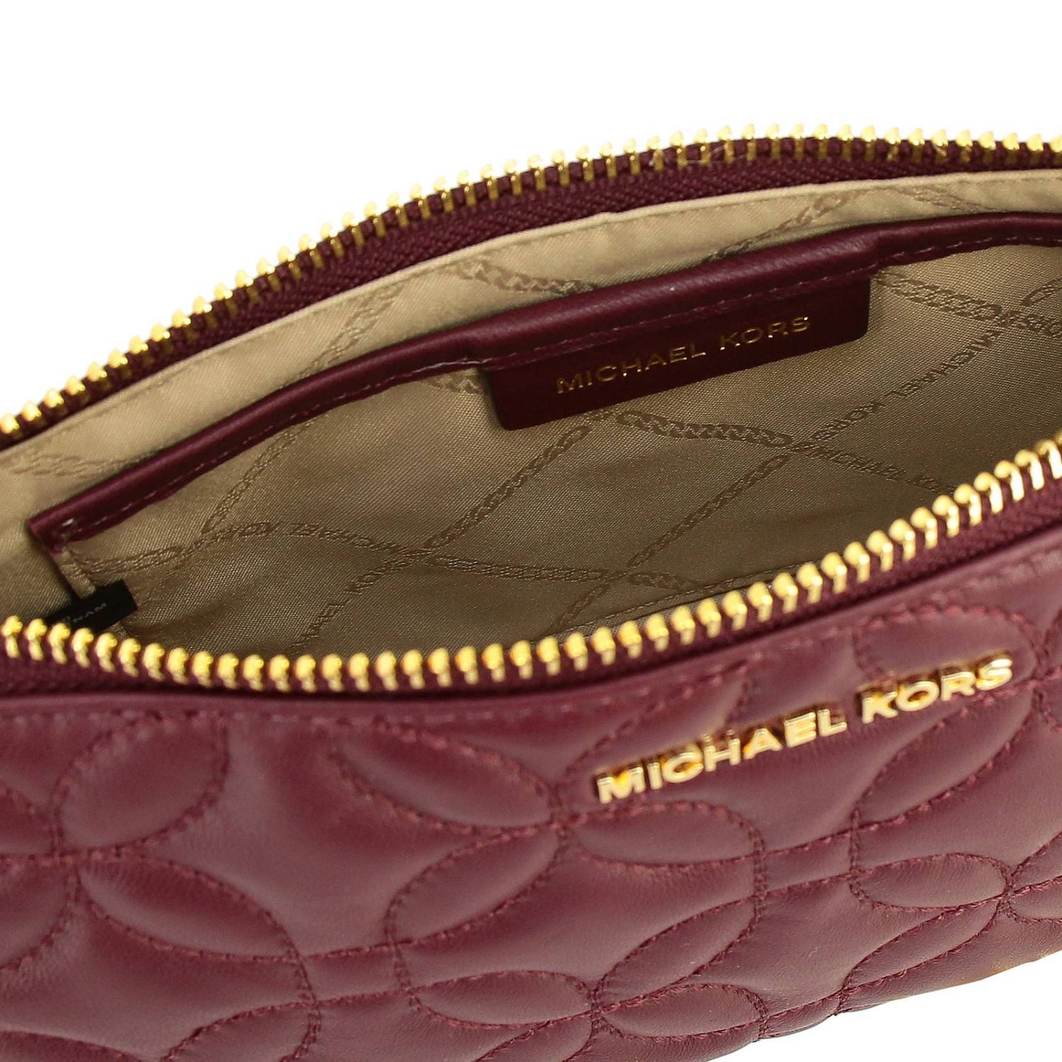 michael kors burgundy clutch