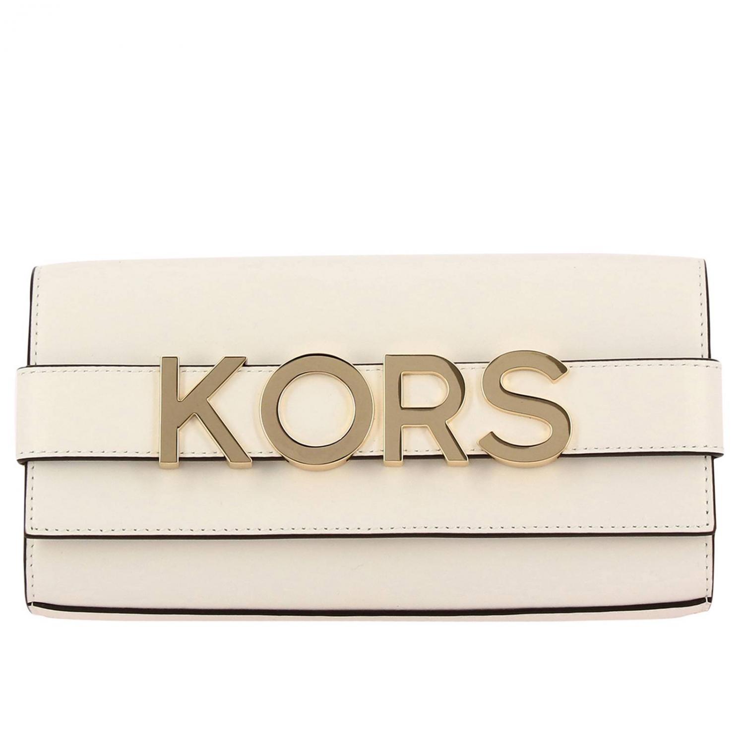 Michael Kors Outlet clutch for woman White Michael Kors clutch