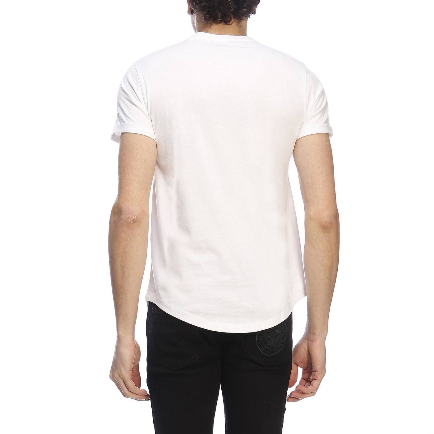 BALMAIN: T-shirt men - White | T-Shirt Balmain RH01135I130 GIGLIO.COM