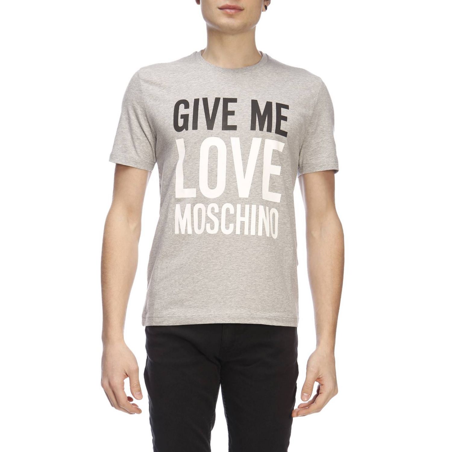 Love Moschino Outlet Tshirt men Moschino Love Grey TShirt Love