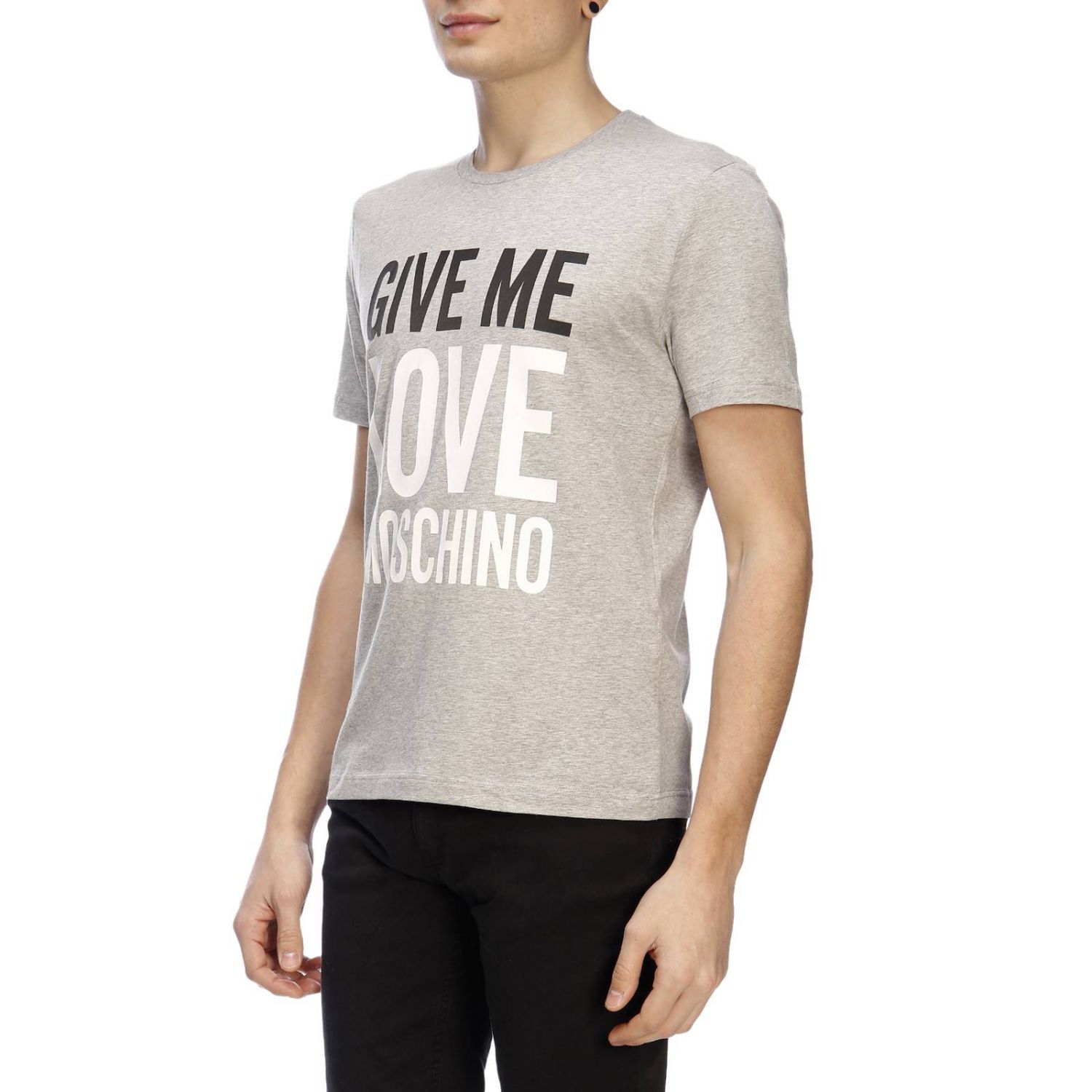 Love Moschino Outlet: T-shirt men Moschino Love - Grey | T-Shirt Love ...