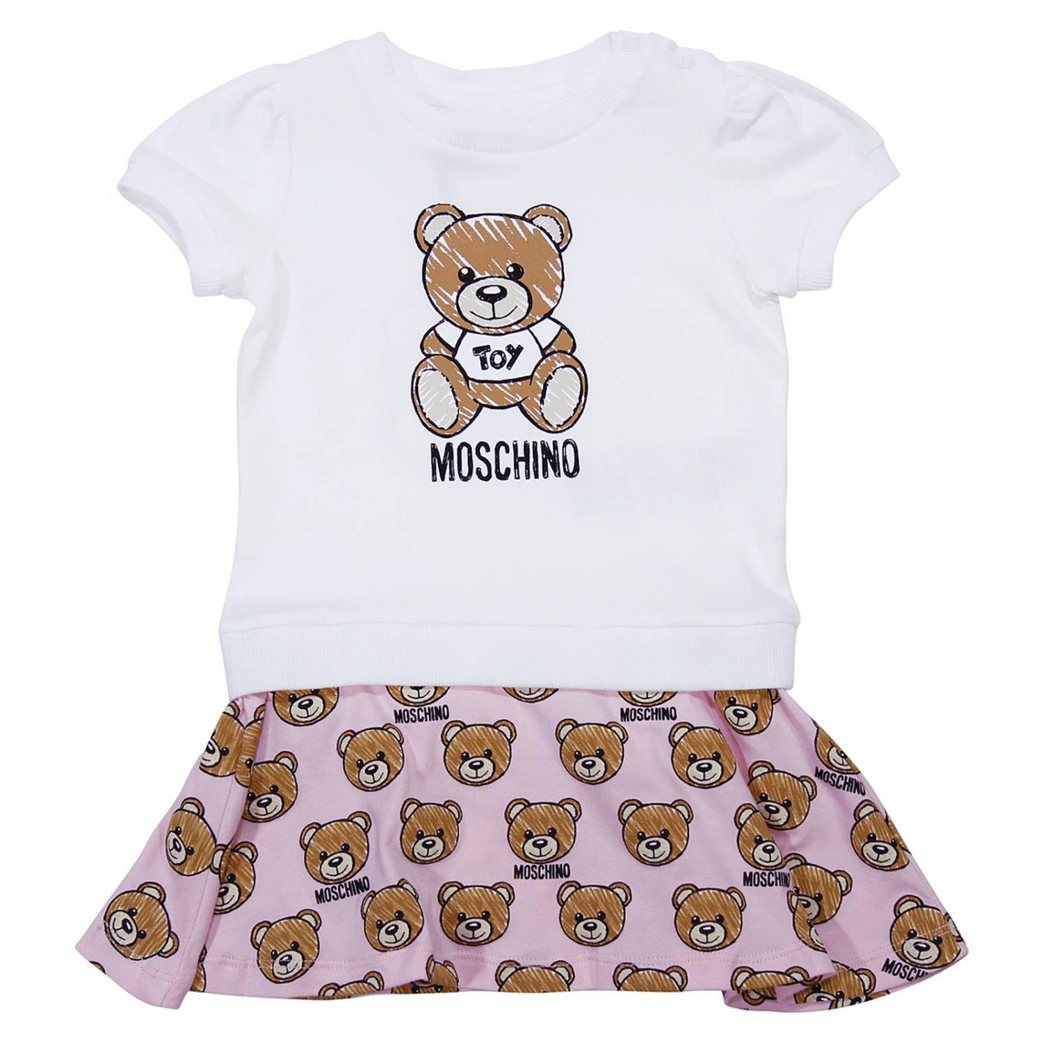 Moschino Baby Outlet dress for girls Pink Moschino Baby dress