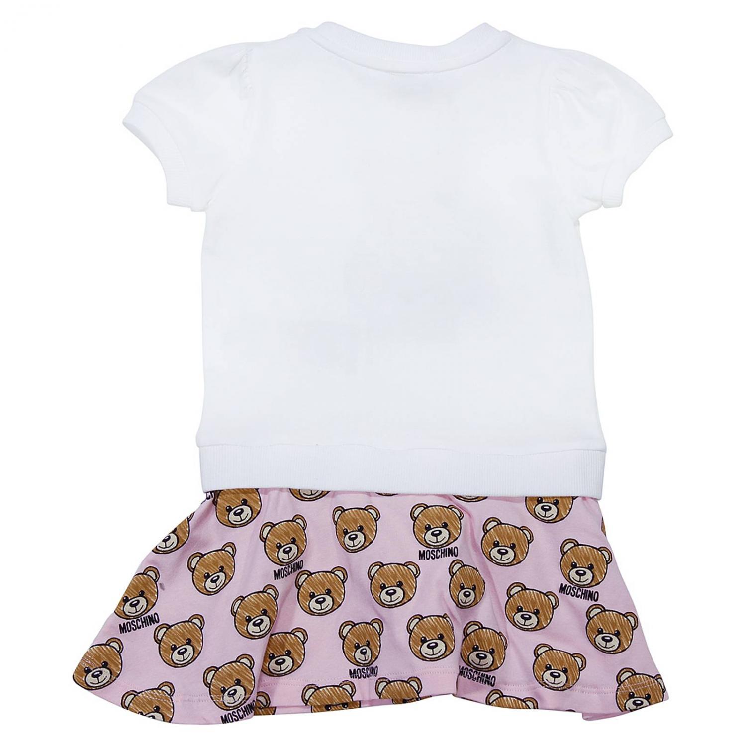 Moschino Baby Outlet Dress girl Pink Moschino Baby Dress MDV06X