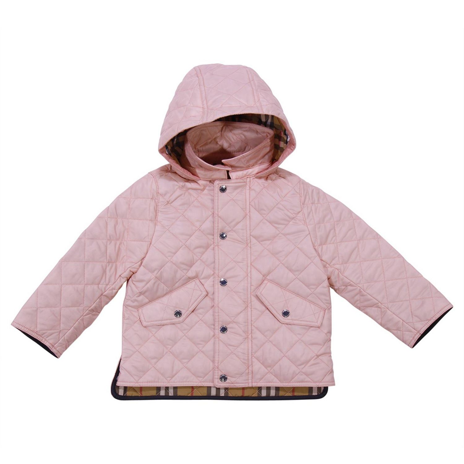 BURBERRY INFANT: coat for girls - Pink | Burberry Infant coat 8003472 ...
