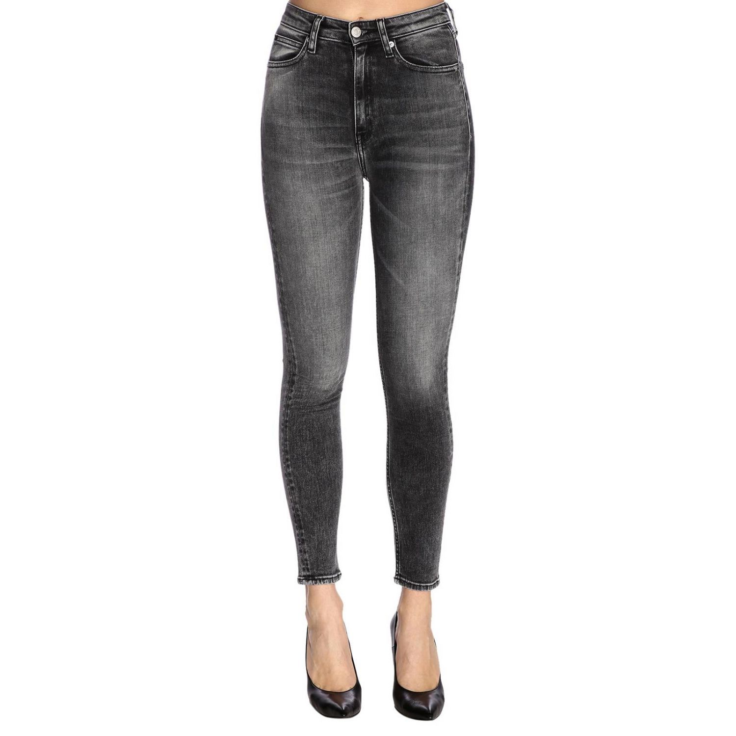 Calvin Klein Jeans Outlet: jeans for woman - Grey | Calvin Klein Jeans ...