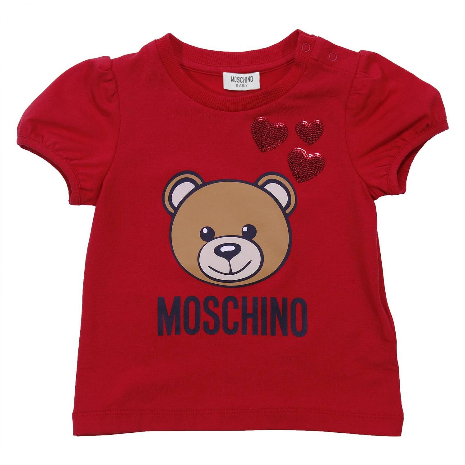 Tshirt kinder Moschino Baby TShirt Moschino Baby Kinder Rot T
