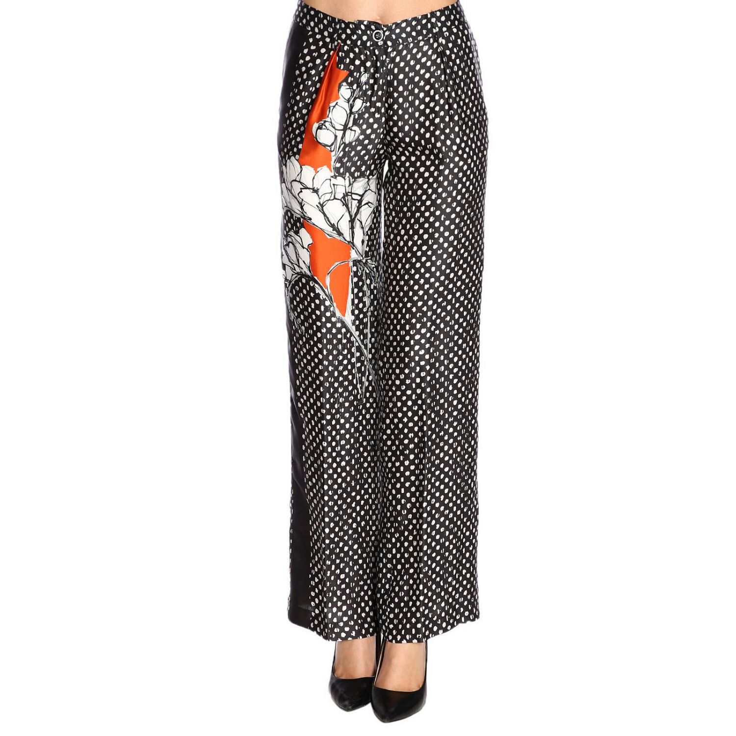 MANILA GRACE Pantalone Maxi Pois
