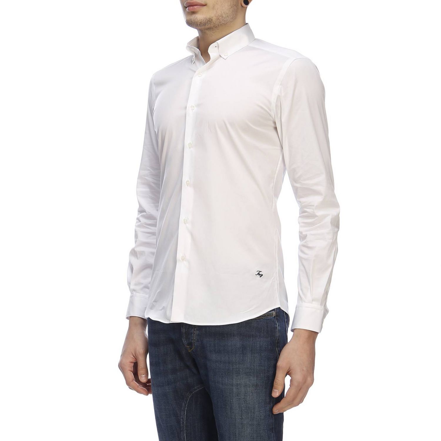 Fay Outlet: Shirt man - White | Fay Shirt NCMA138258S 0RM online at ...