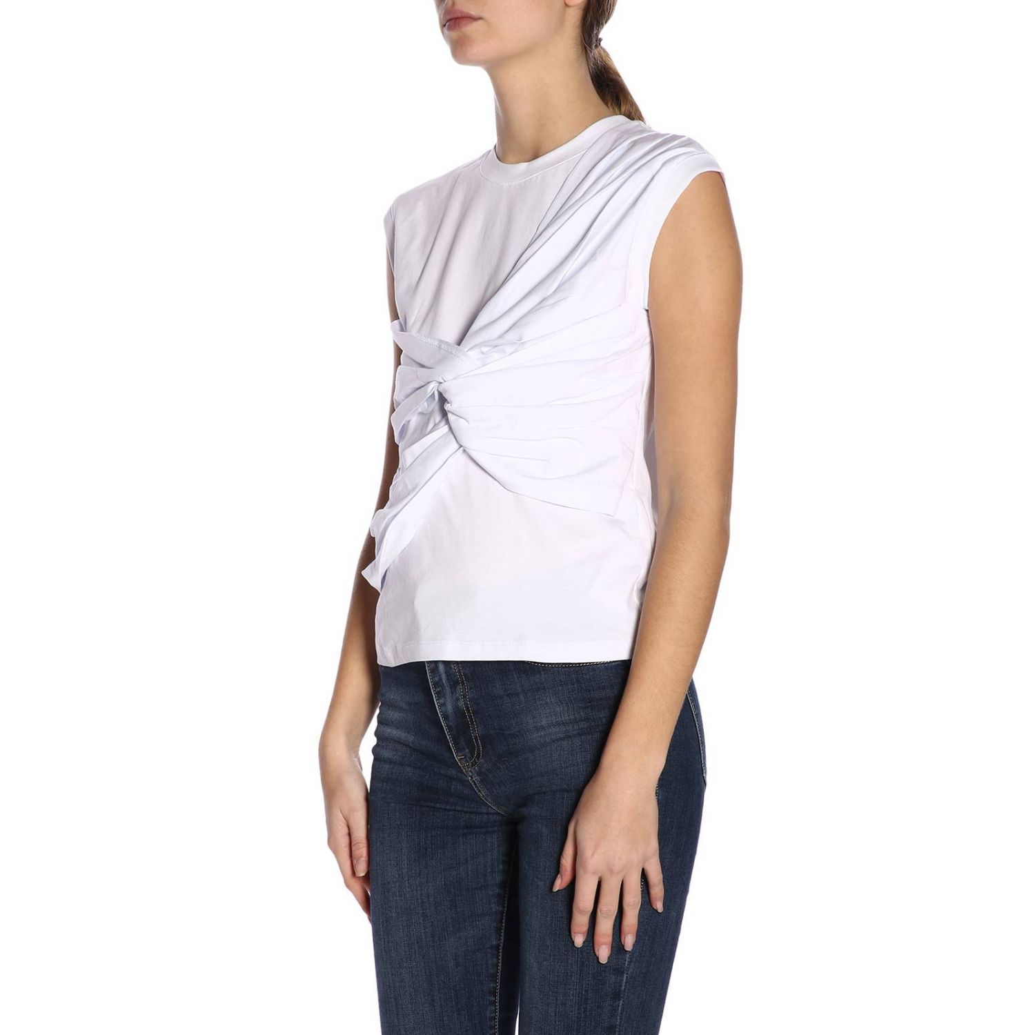 Msgm Outlet: t-shirts for woman - White | Msgm t-shirts 2641MDM92195298 ...