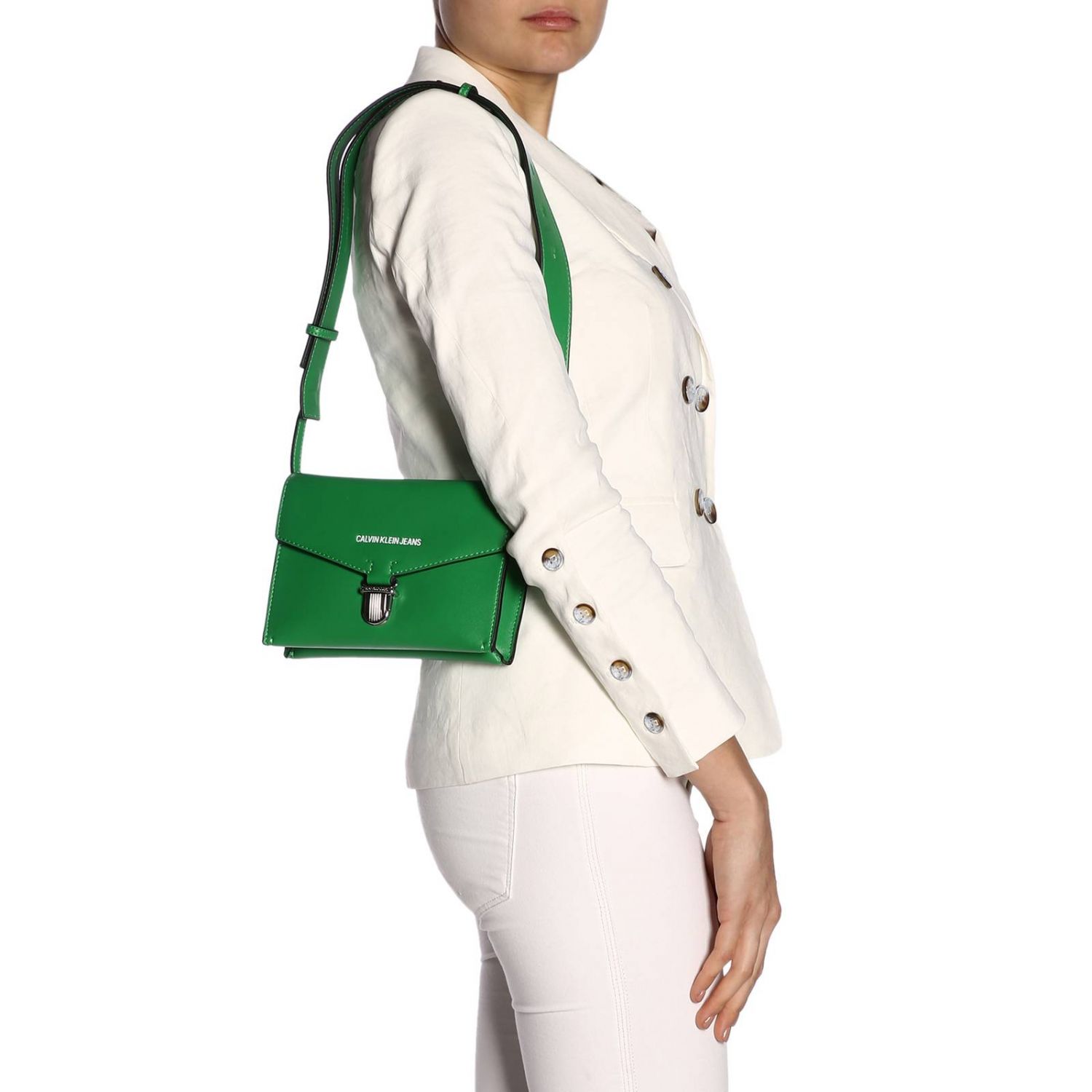Calvin Klein Jeans Outlet Crossbody bags women Green Crossbody Bags Calvin Klein Jeans