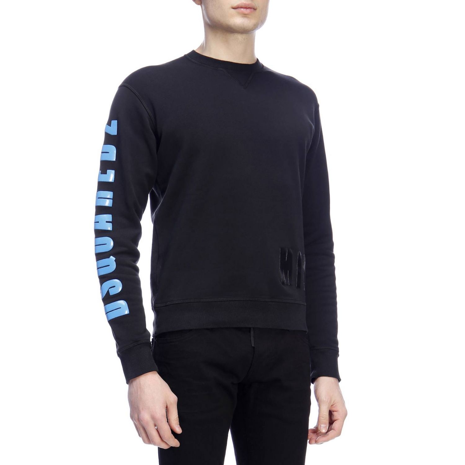 Dsquared2 Outlet: Sweatshirt men - Black | Sweatshirt Dsquared2 ...