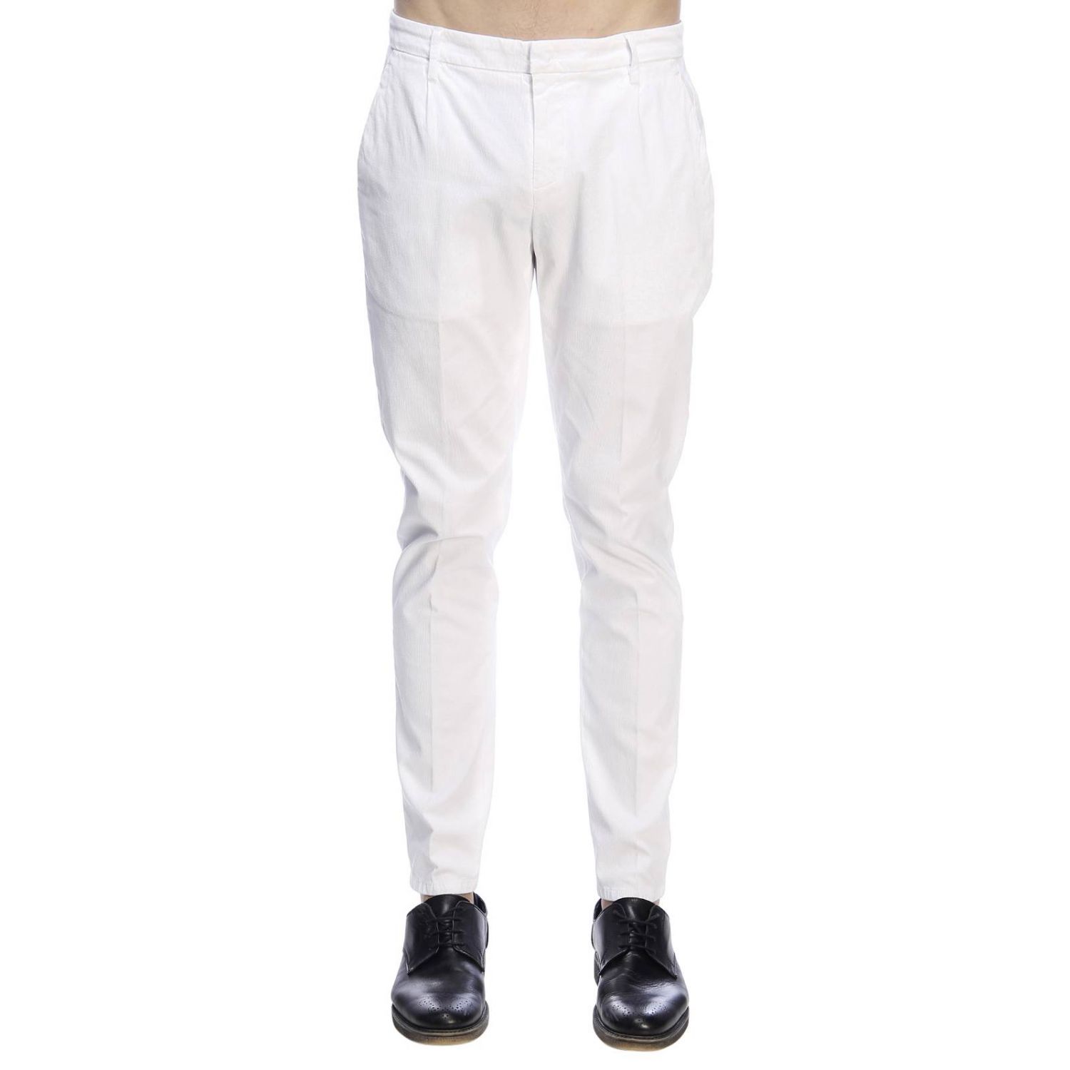 Dondup Outlet Pants men White Pants Dondup UP517 CS0080 GAUBERT