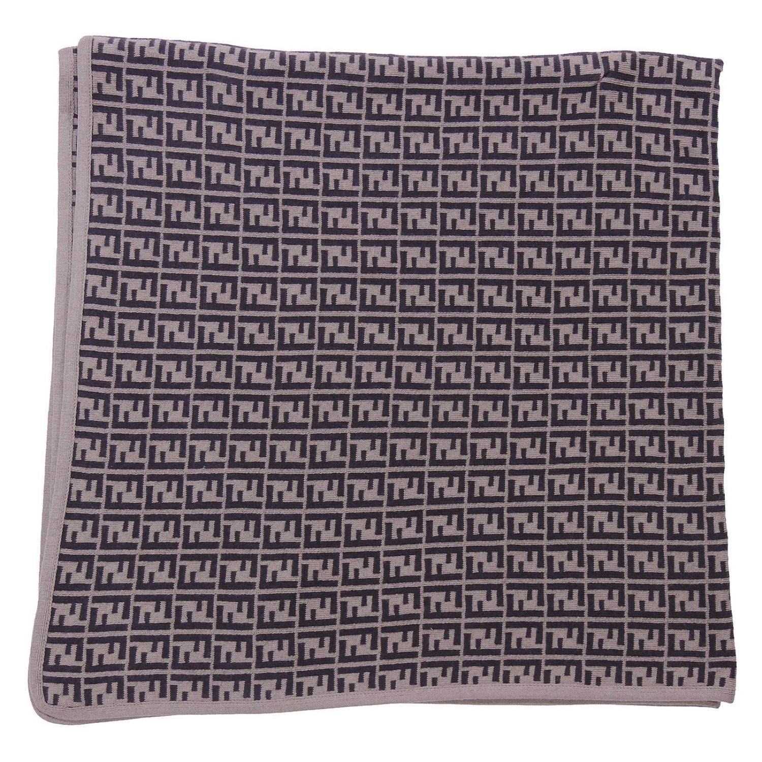 Fendi Outlet: blanket for kids - Brown | Fendi blanket BUJ101 A3TE ...