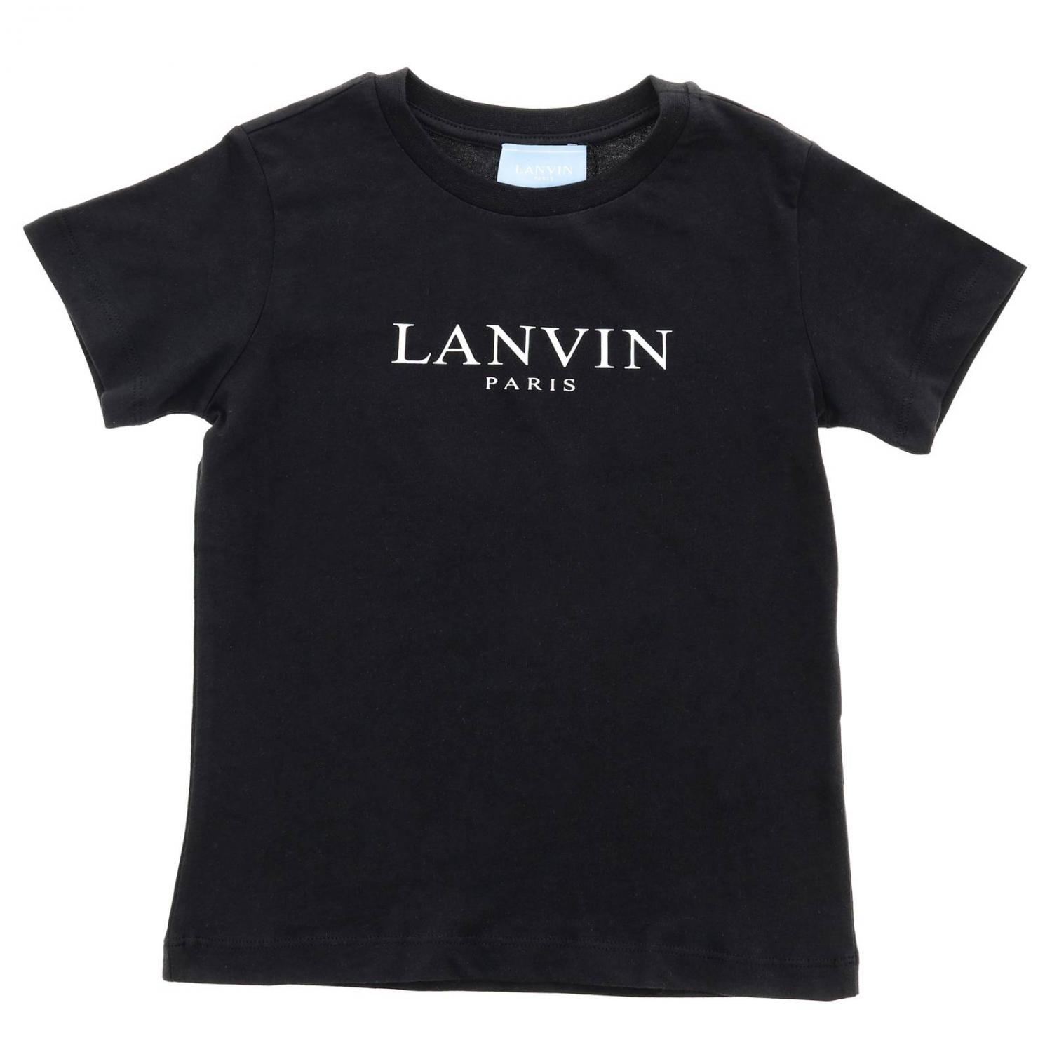 Lanvin Outlet: T-shirt a maniche corte con maxi stampa logo | Maglia Lanvin  Bambino Nero | Maglia Lanvin 4K8031 KA050 GIGLIO.COM