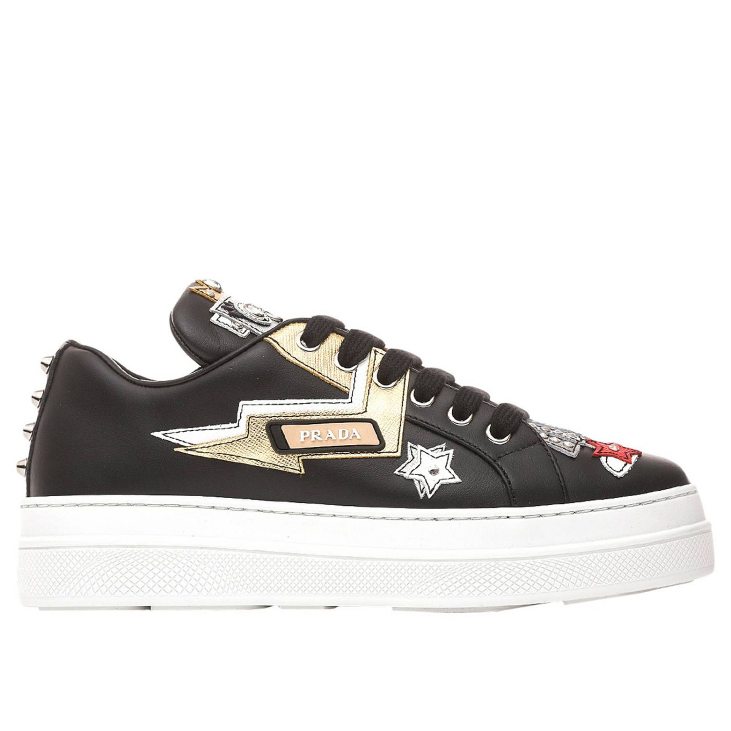 PRADA: Sneakers donna - Nero | Sneakers Prada 1E268L 3KS5 GIGLIO.COM