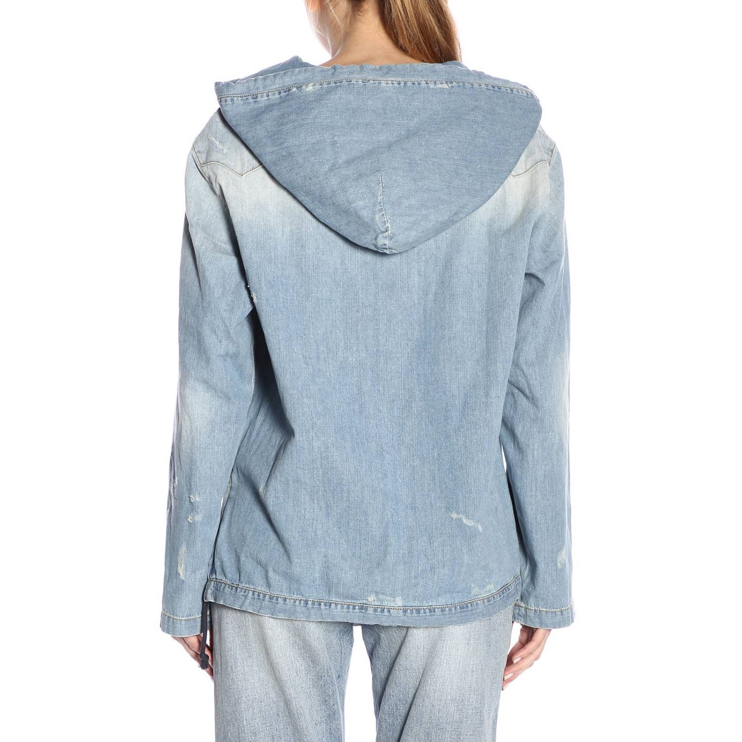 SAINT LAURENT: sweatshirt for woman - Denim | Saint Laurent sweatshirt ...