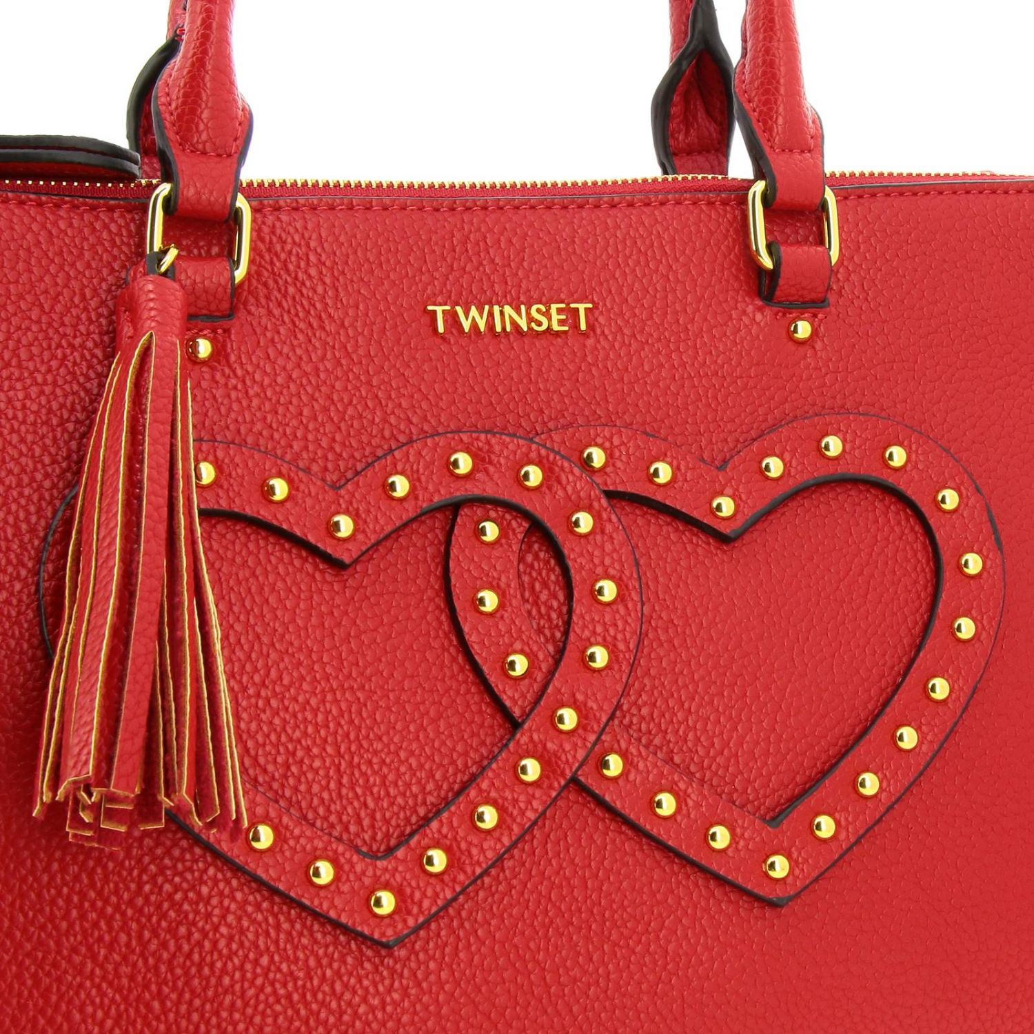 TWINSET: Borsa in pelle sintetica - Arancione | Borse A Tracolla Twinset  221TB7033 GIGLIO.COM