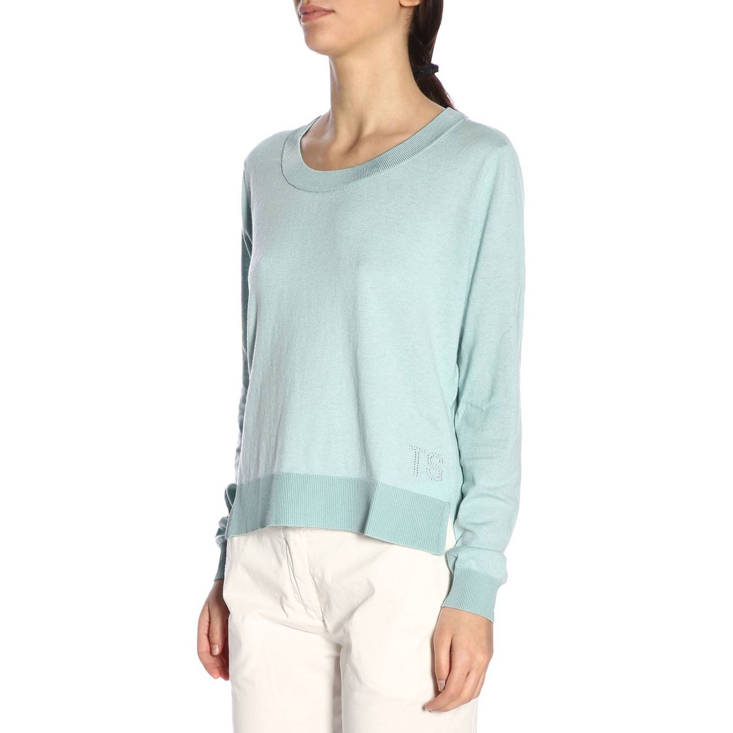 Pullover damen Twin Set | Pullover Twin Set Damen Hellblau | Pullover ...