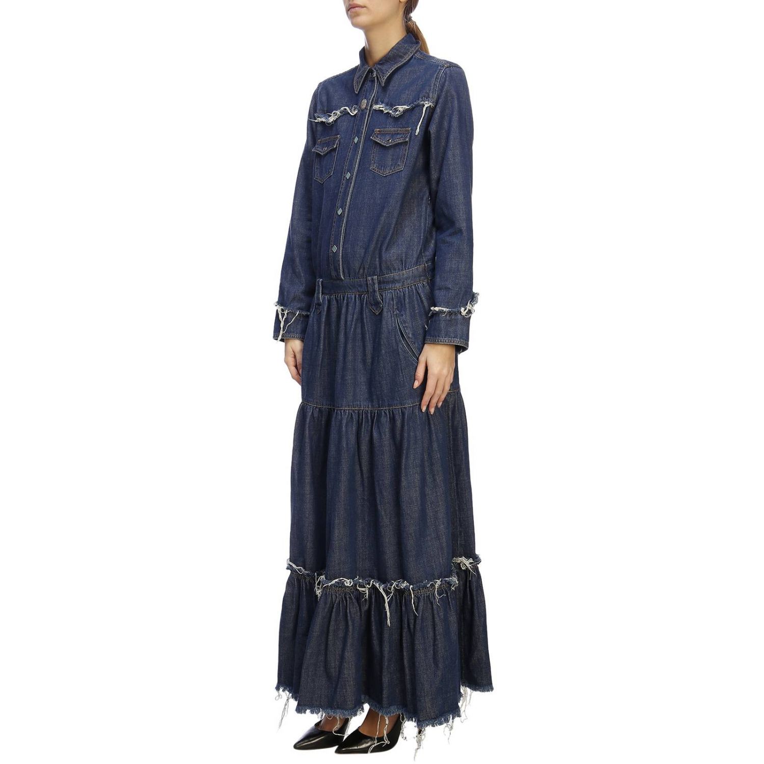 Alanui Outlet: Dress women - Blue | Dress Alanui LWYM001R19024018 ...