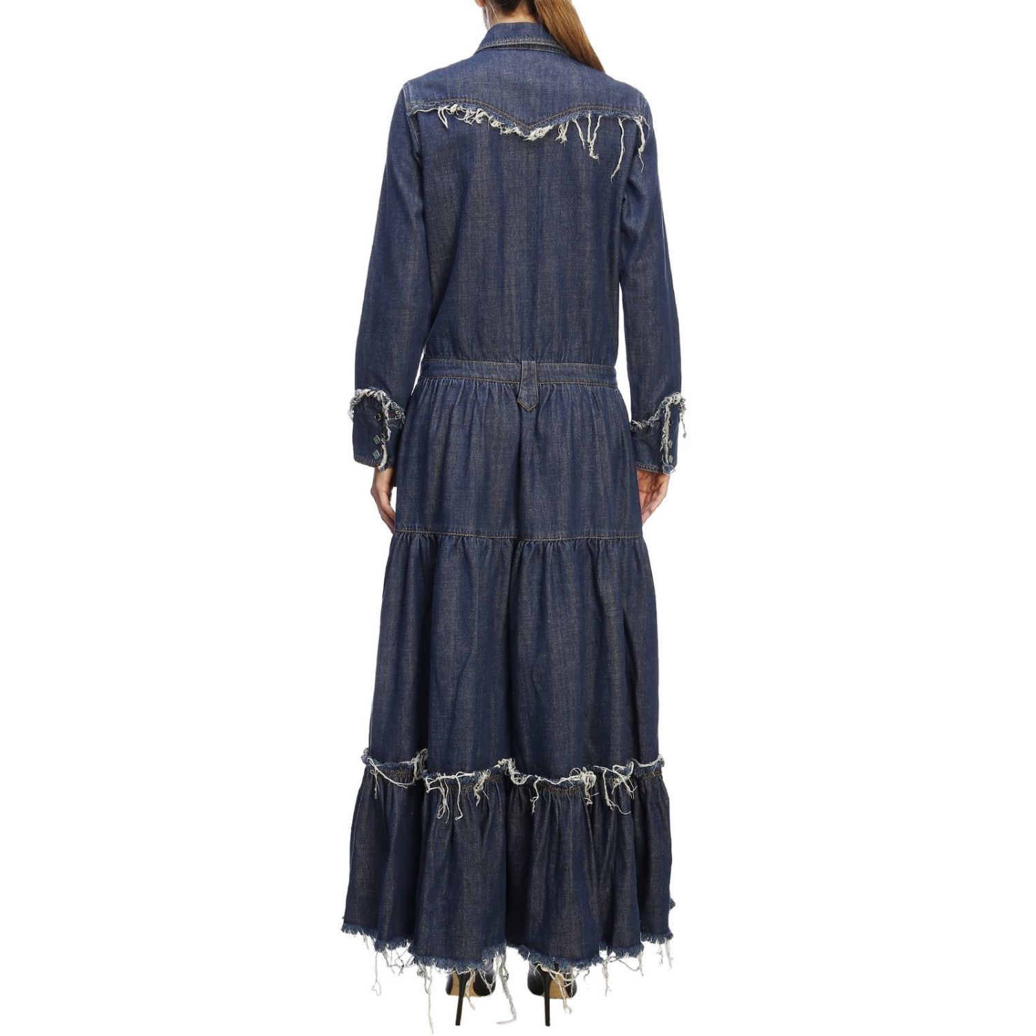Alanui Outlet: Dress women - Blue | Dress Alanui LWYM001R19024018 ...